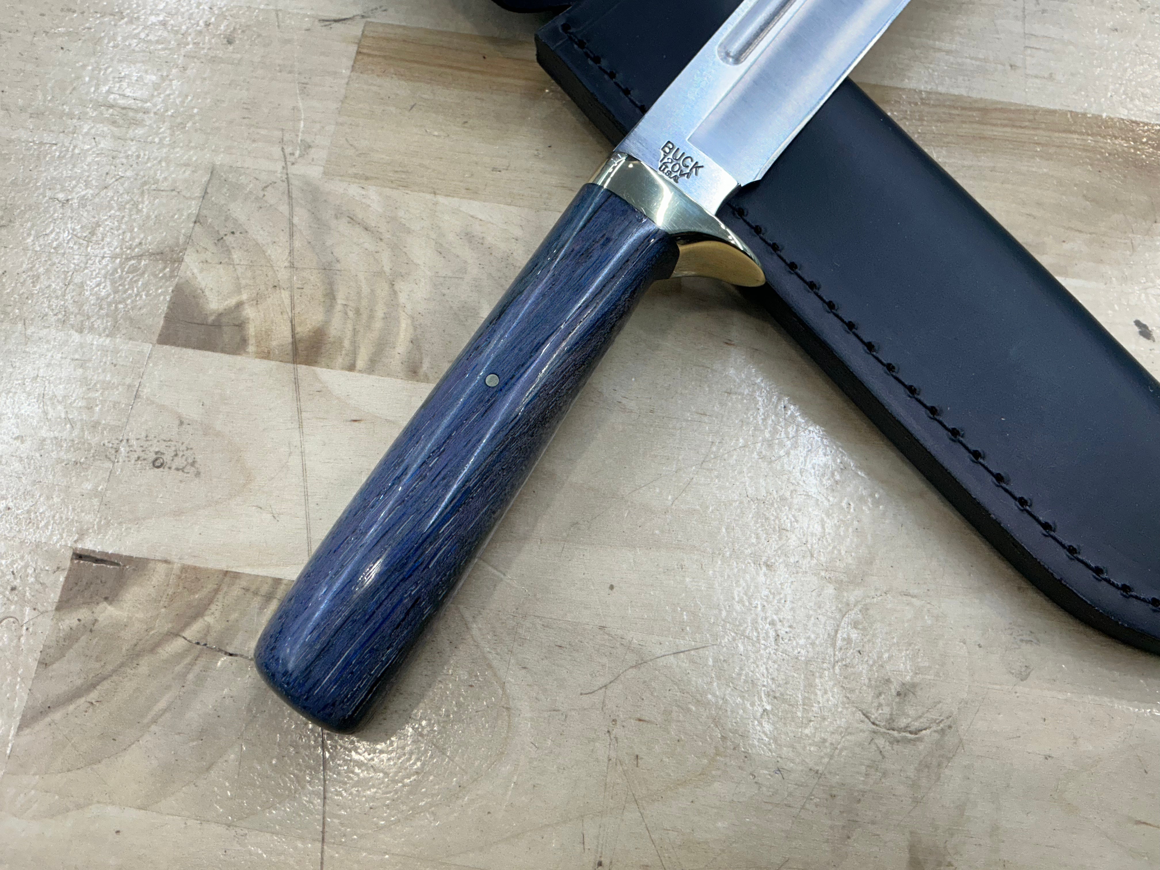 Buck 120 Texas Blue Pecan