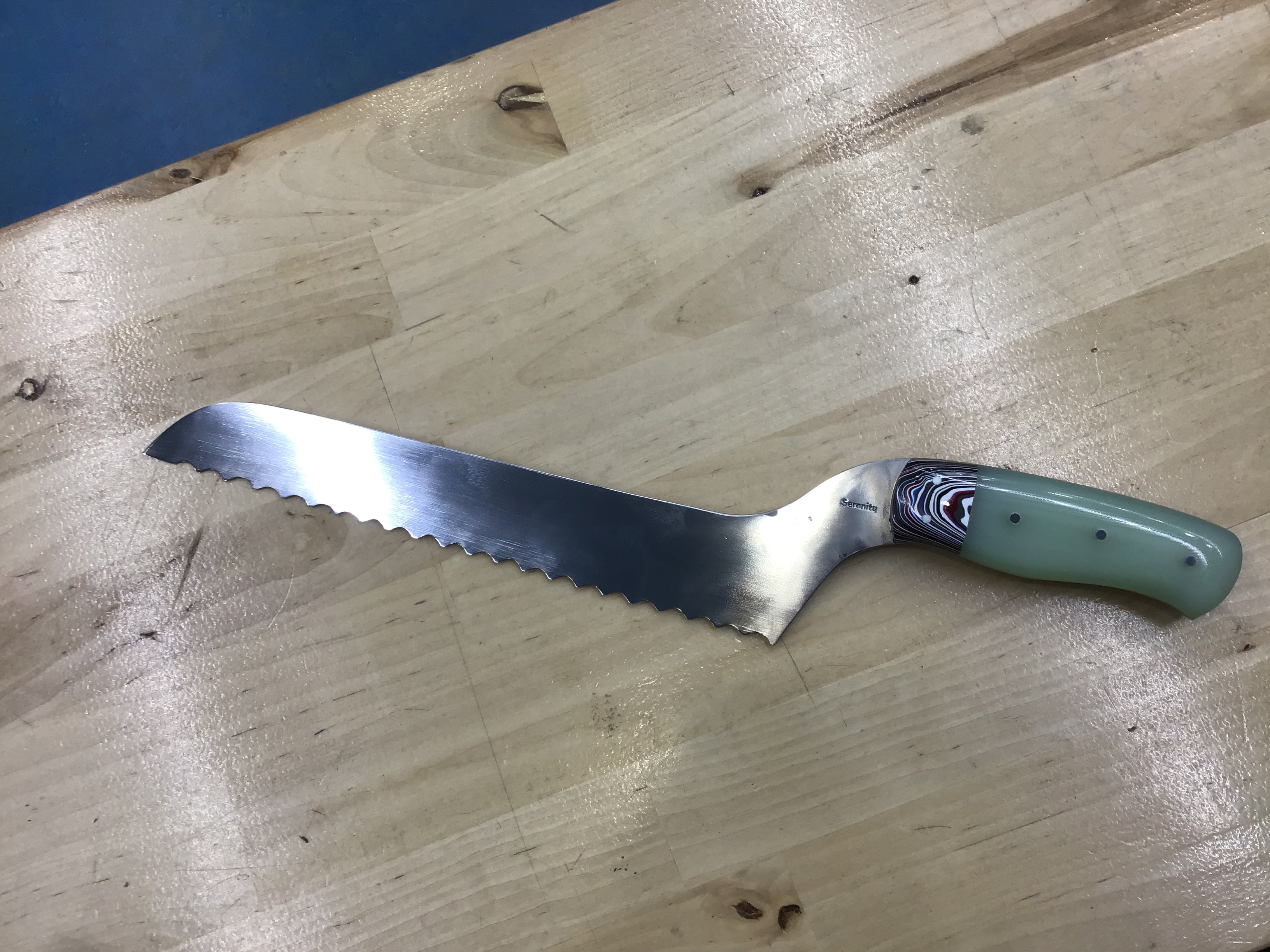 Fordite Bread Knife