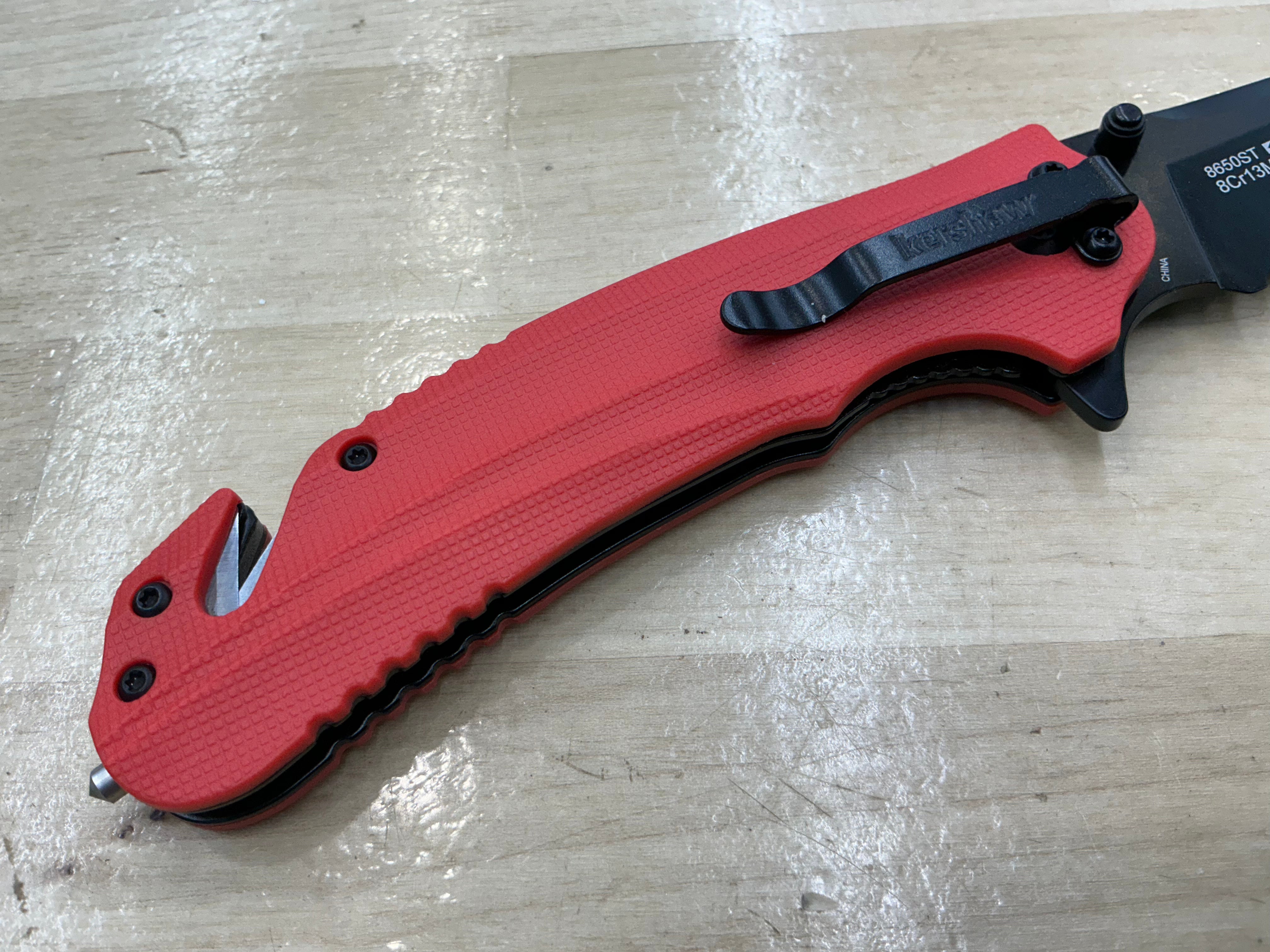 Kershaw Barricade Serrated Liner Lock Knife orange GFN  (3.5” Black Oxide) 8650ST