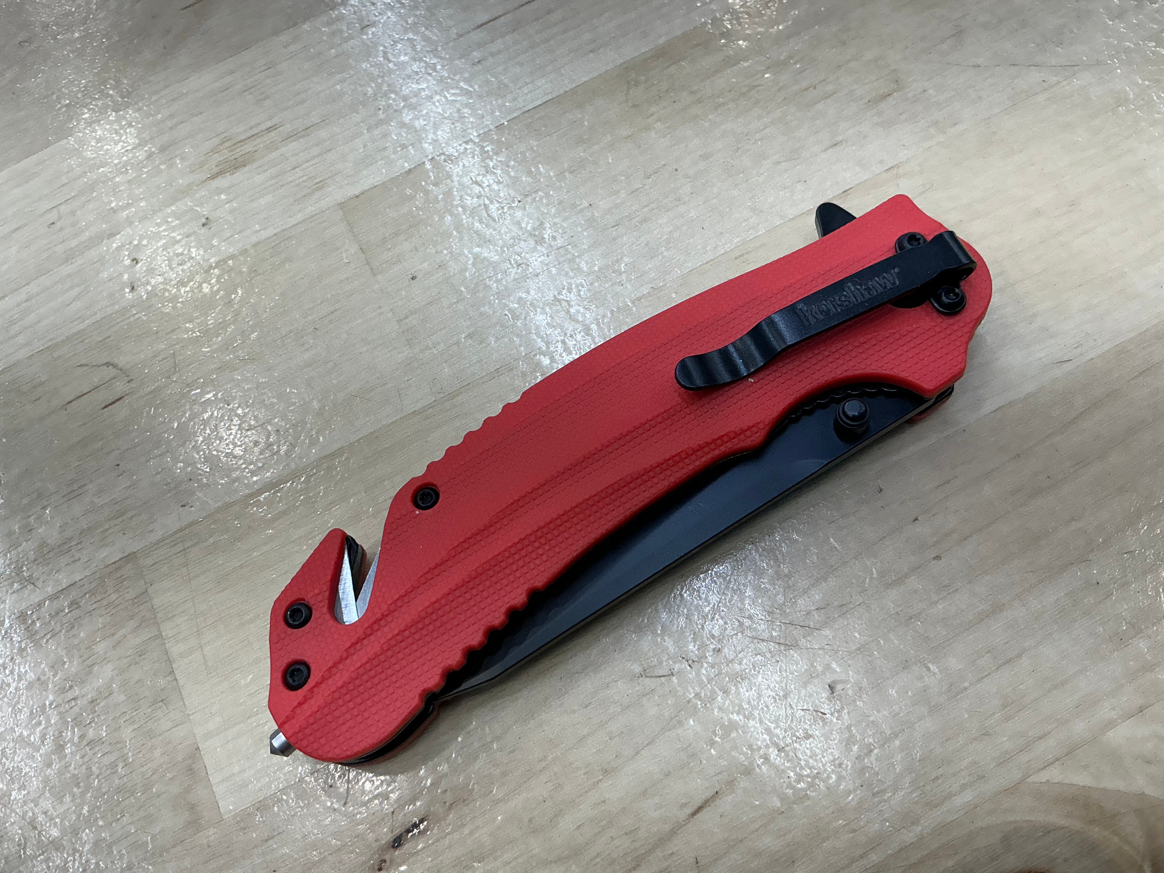 Kershaw Barricade Serrated Liner Lock Knife orange GFN  (3.5” Black Oxide) 8650ST