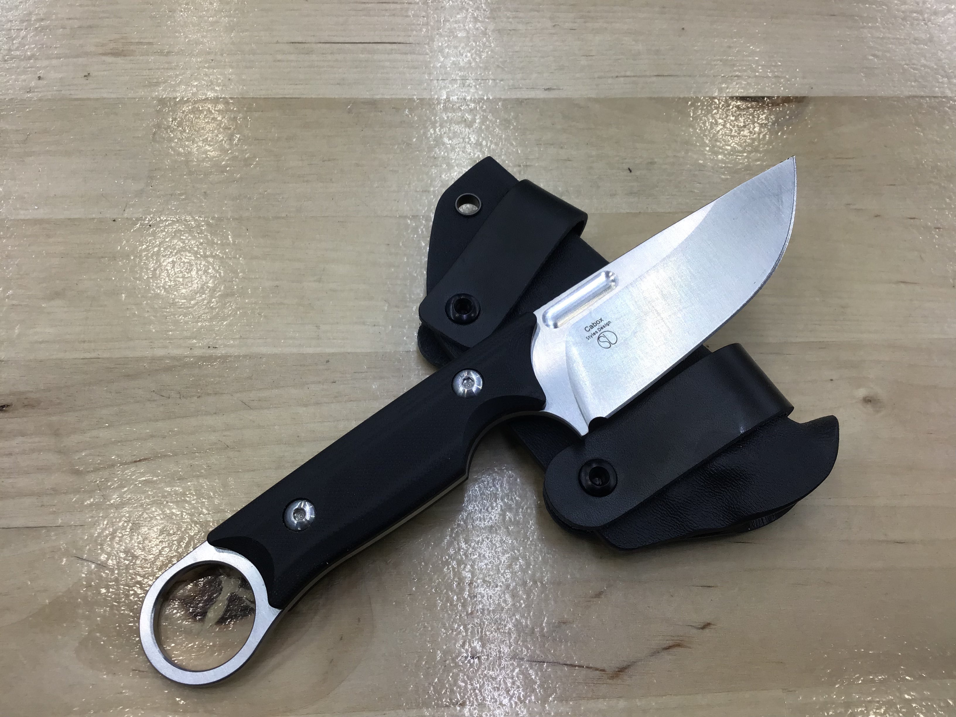 Kizer Cabox Fixed Blade Knife Black G-10 (3.4" Satin 154CM) 1048C1