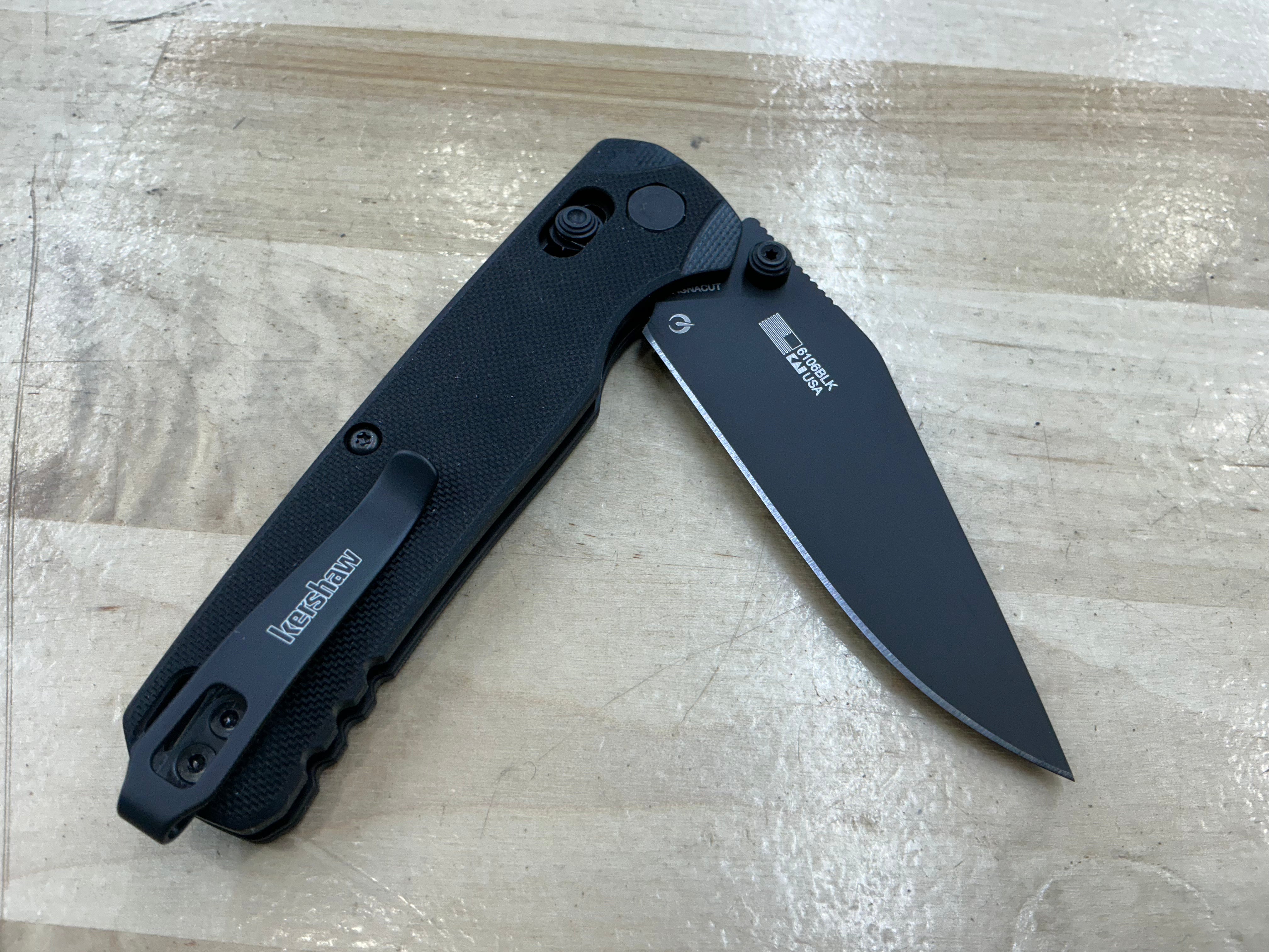Kershaw Bel Air Clip Point Black G-10 & PVD 6106BLK