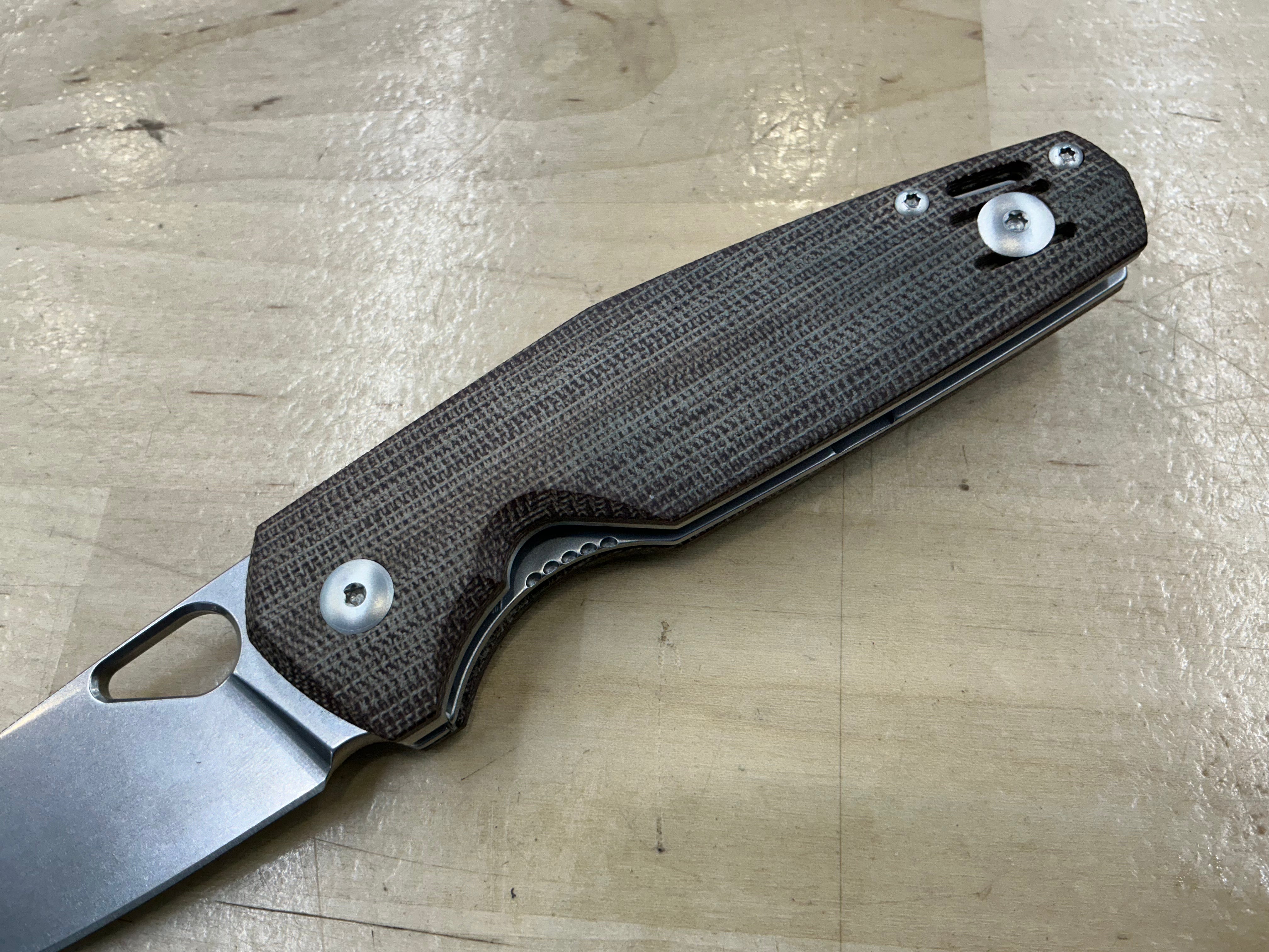 Giant Mouse Ace Nimbus V2 Natural Micarta ELMAX