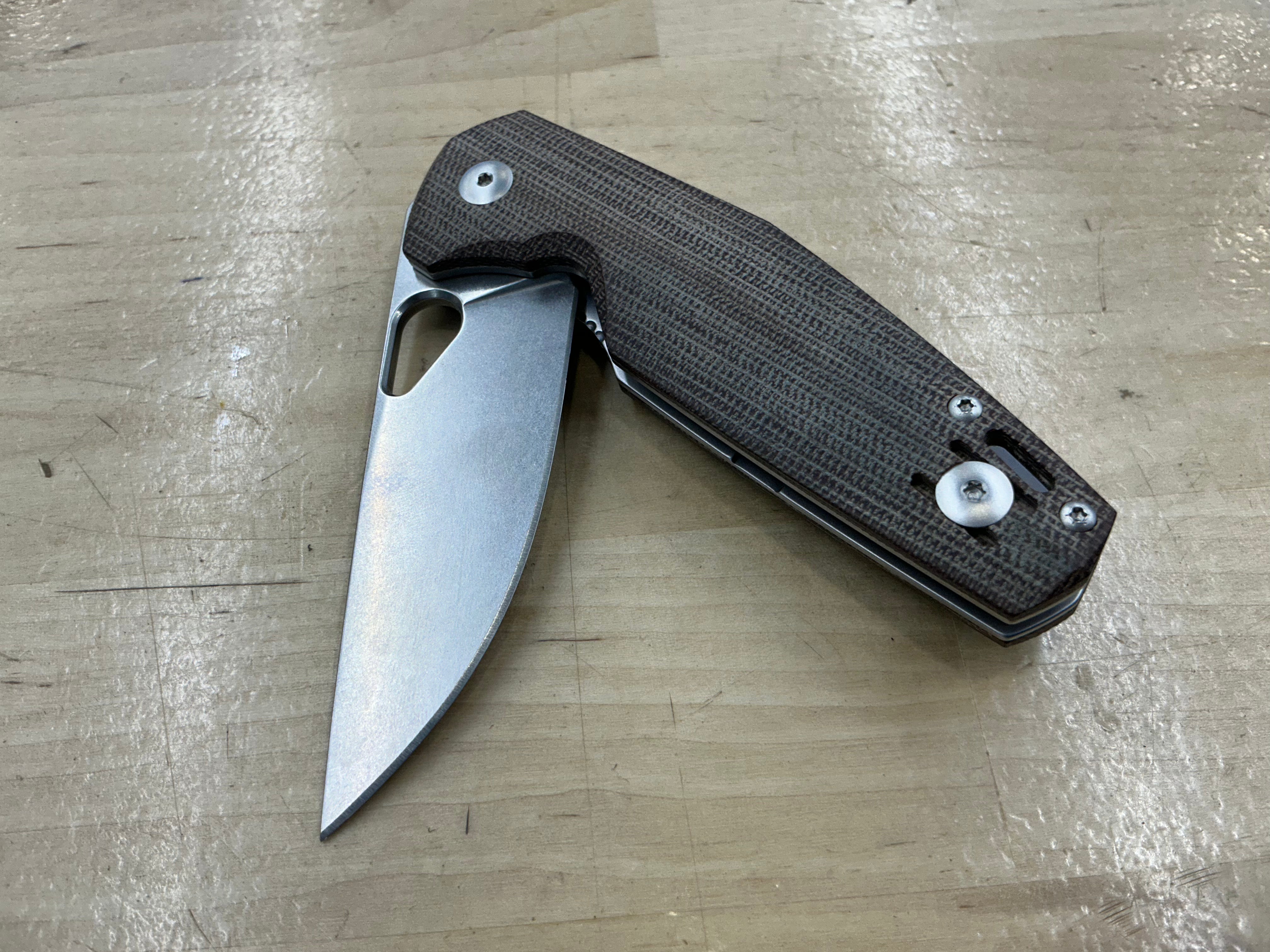 Giant Mouse Ace Nimbus V2 Natural Micarta ELMAX