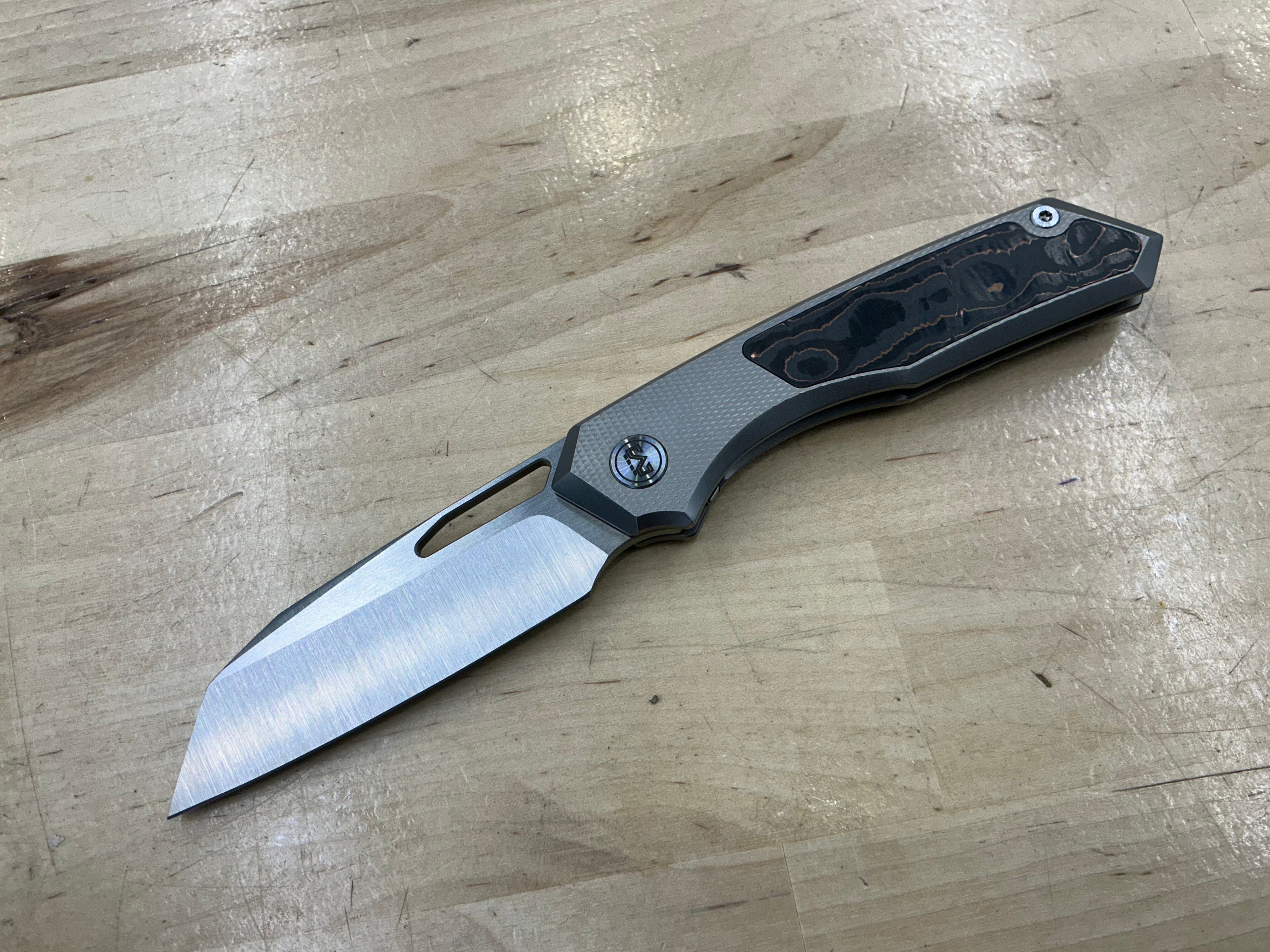 Miguron Knives Keryx Front Flipper Folding Knife 3.18" Hand Ground Satin M390