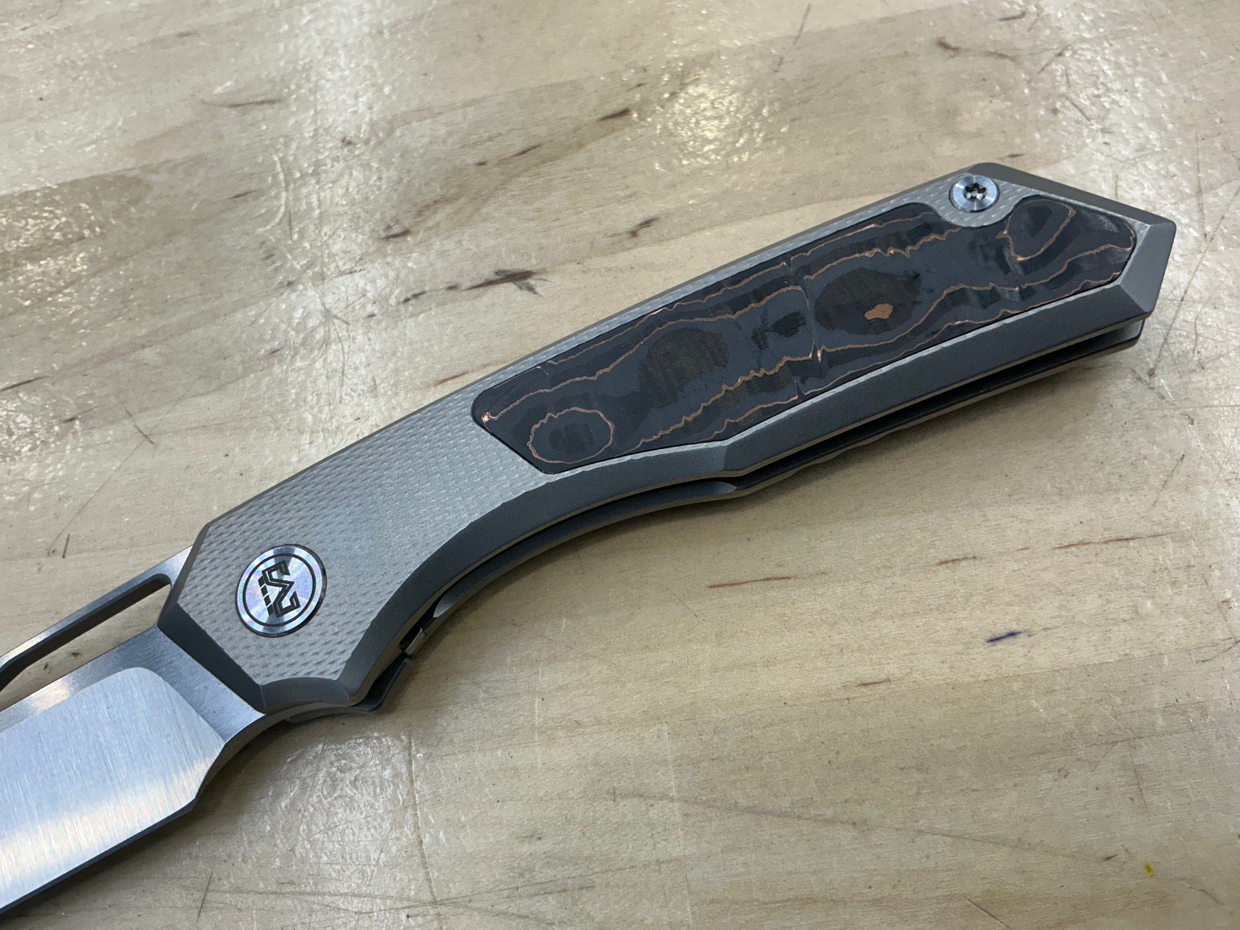 Miguron Knives Keryx Front Flipper Folding Knife 3.18" Hand Ground Satin M390