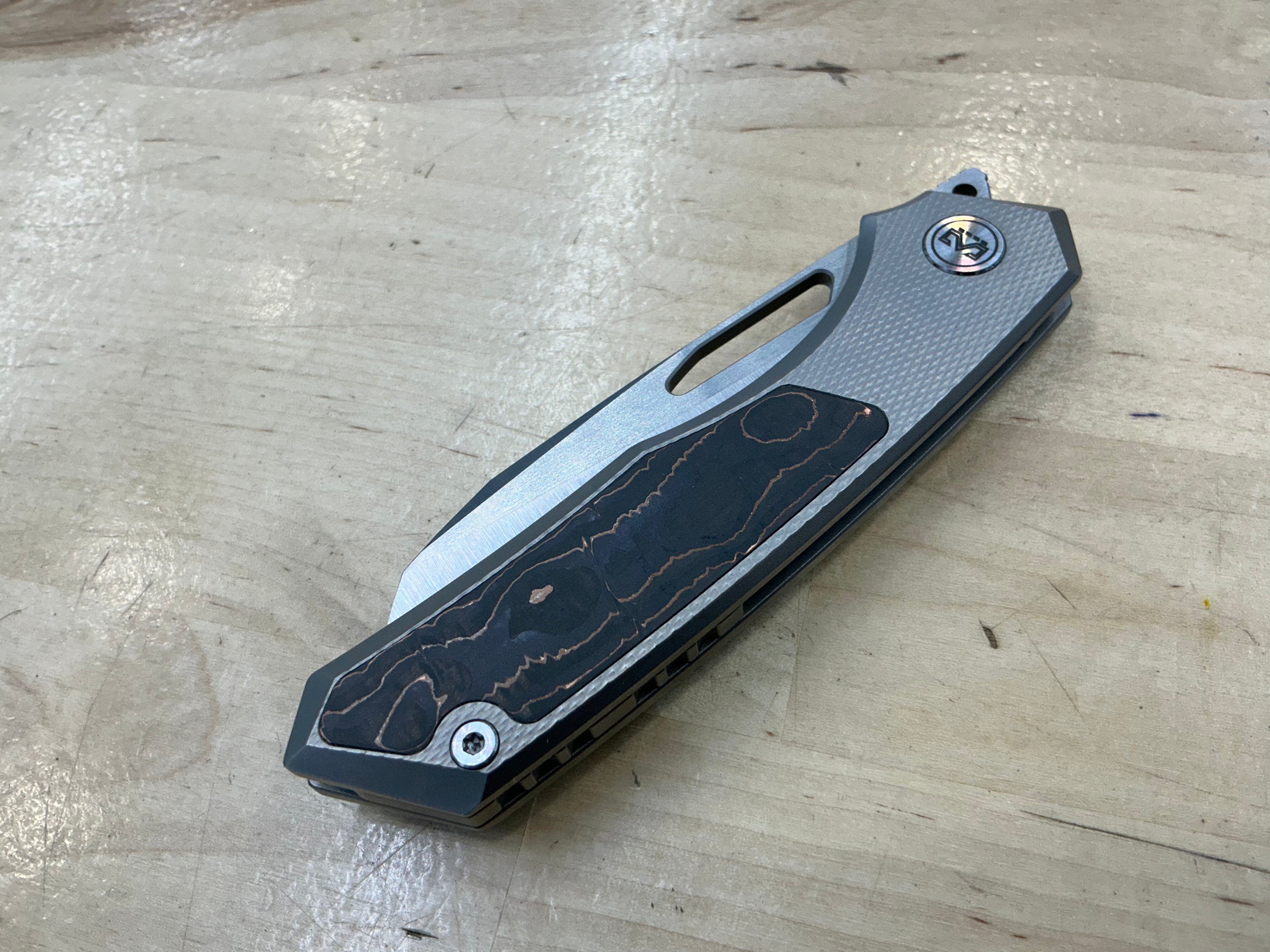 Miguron Knives Keryx Front Flipper Folding Knife 3.18" Hand Ground Satin M390