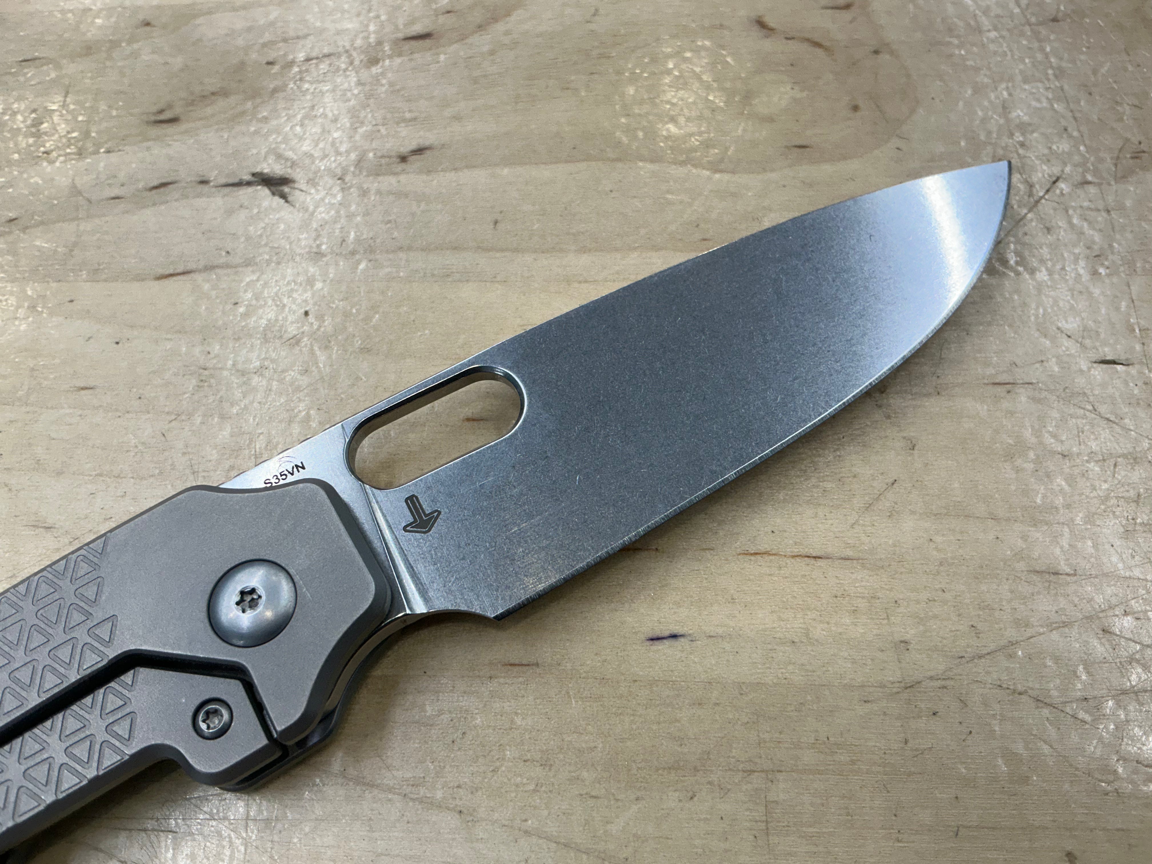 Kizer Varatas Titanium Frame Lock Knife (3.2" Stonewash) Ki3637A1
