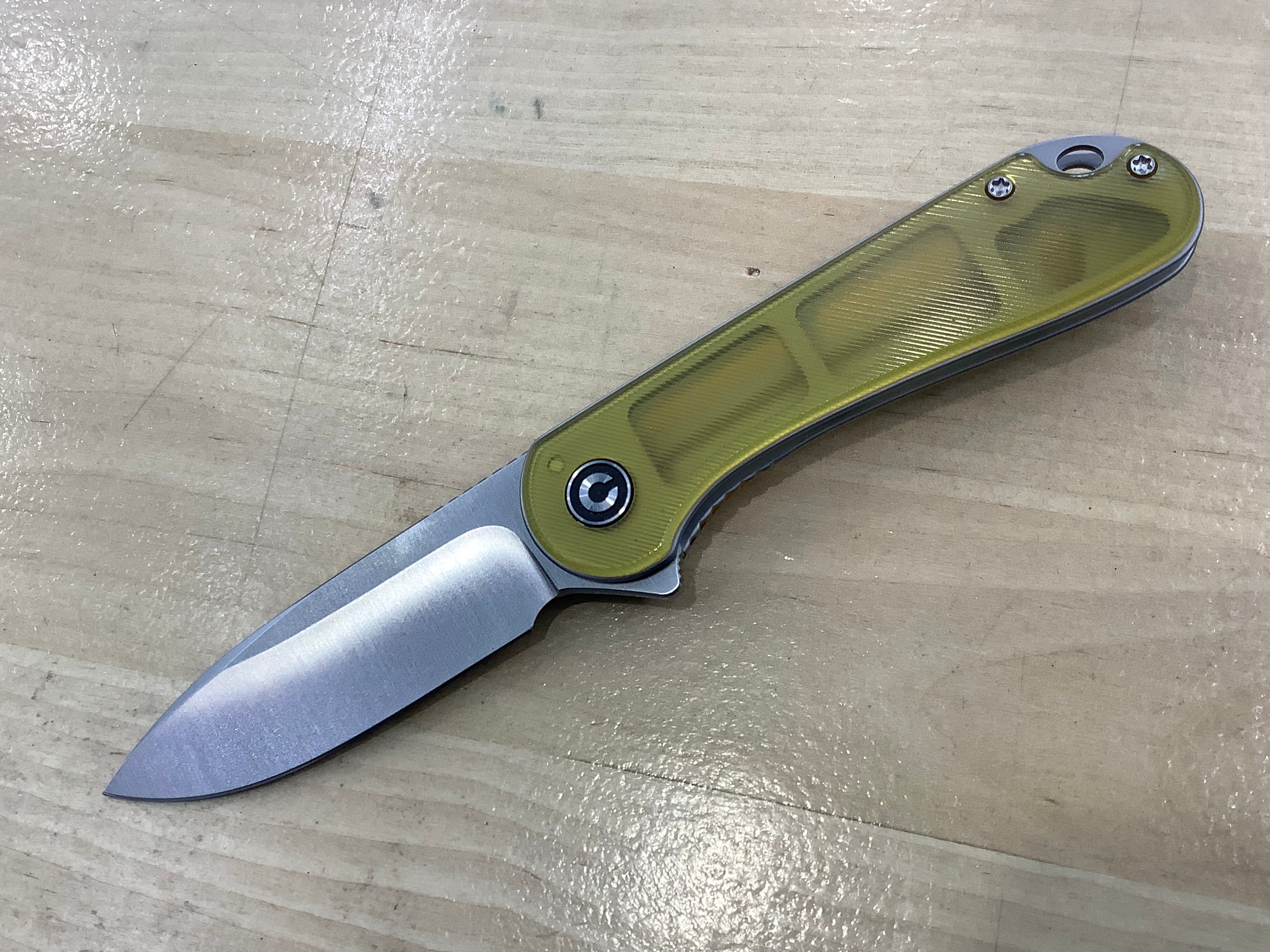 CIVIVI Elementum Flipper Knife Ultem Handle (2.96" D2 Blade) C907A-4
