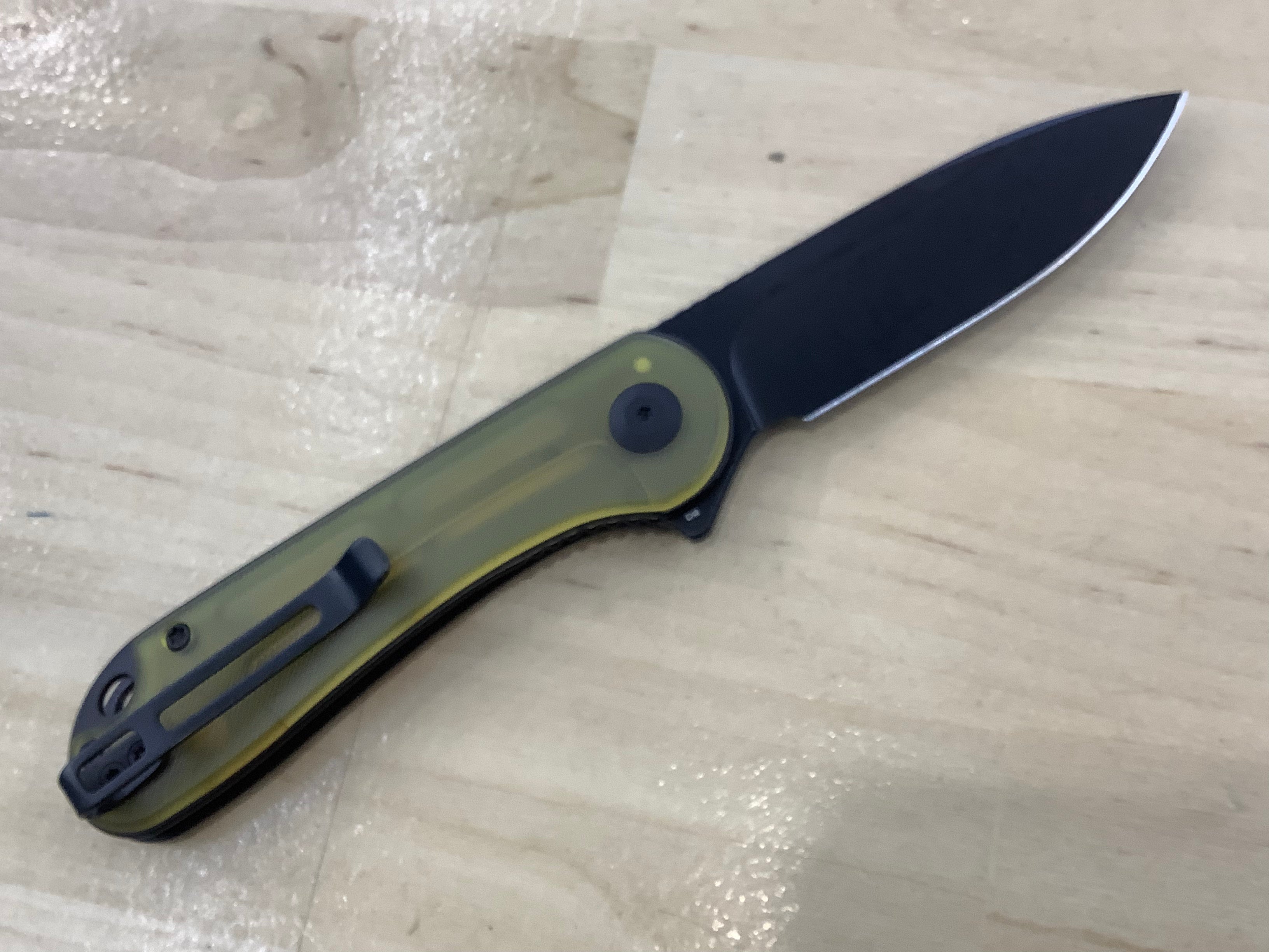 CIVIVI Elementum Flipper Knife Bead Blasted Ultem Handle (2.96" D2 Black coated Blade) C907A-5