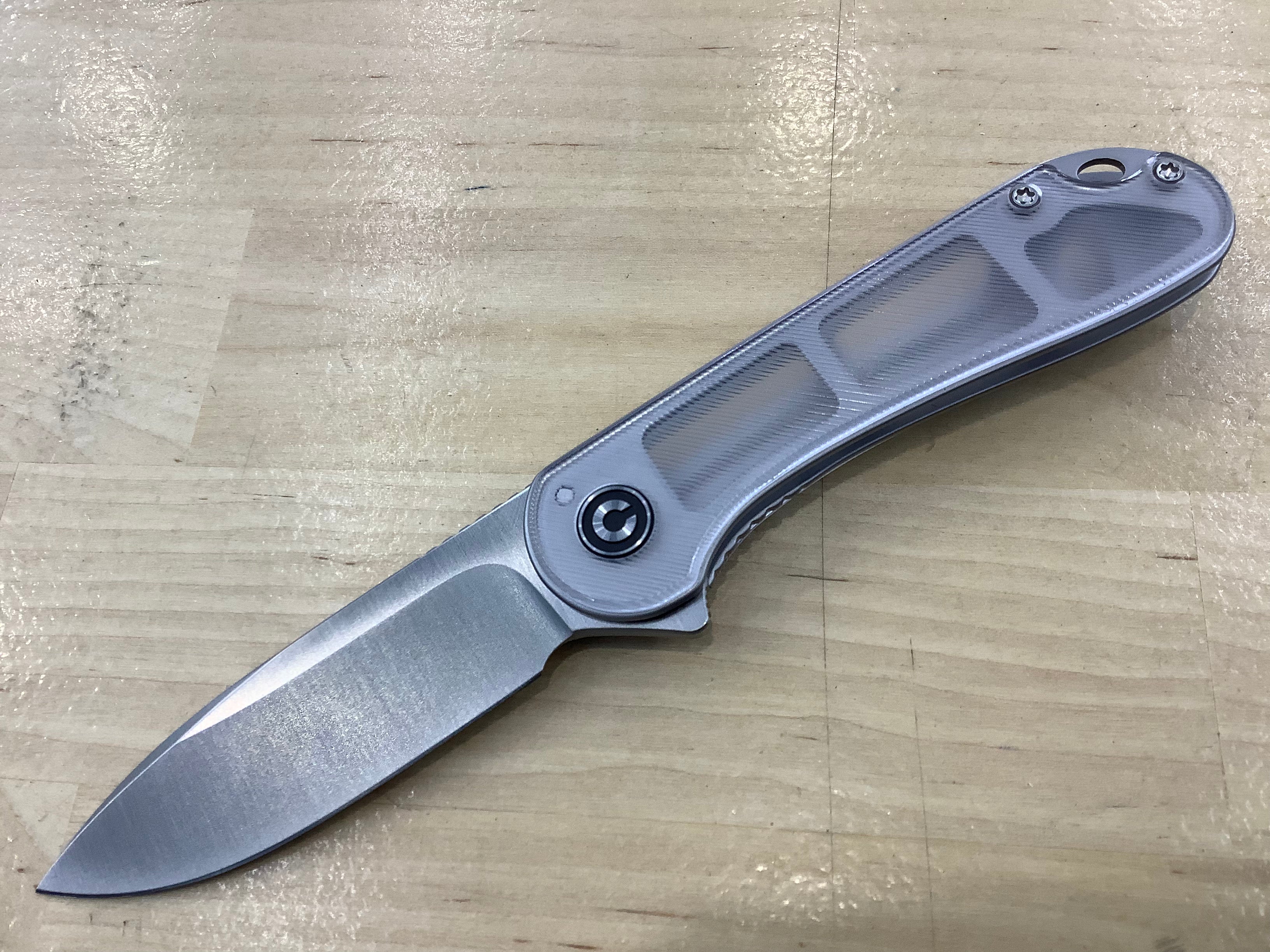 CIVIVI Elementum Liner Lock Knife Polished/Clear Lexan (2.96" Satin) C907A-7