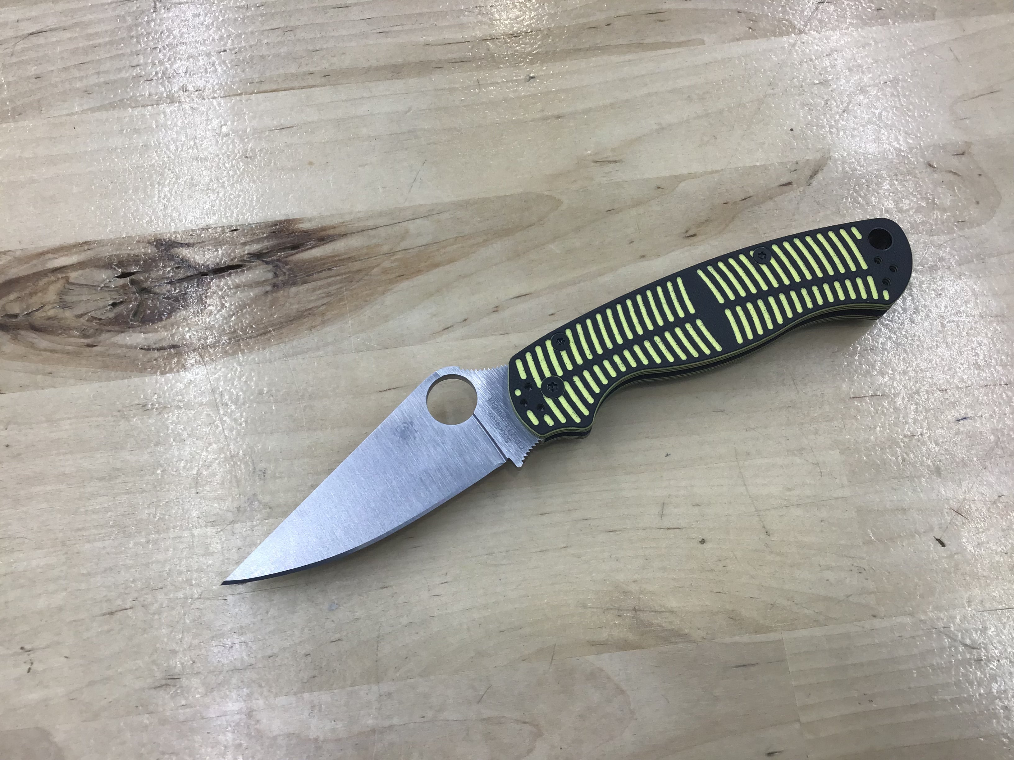 Spyderco Para Military 2 Salt Black & Yellow G-10 C81GBKYLMCP2