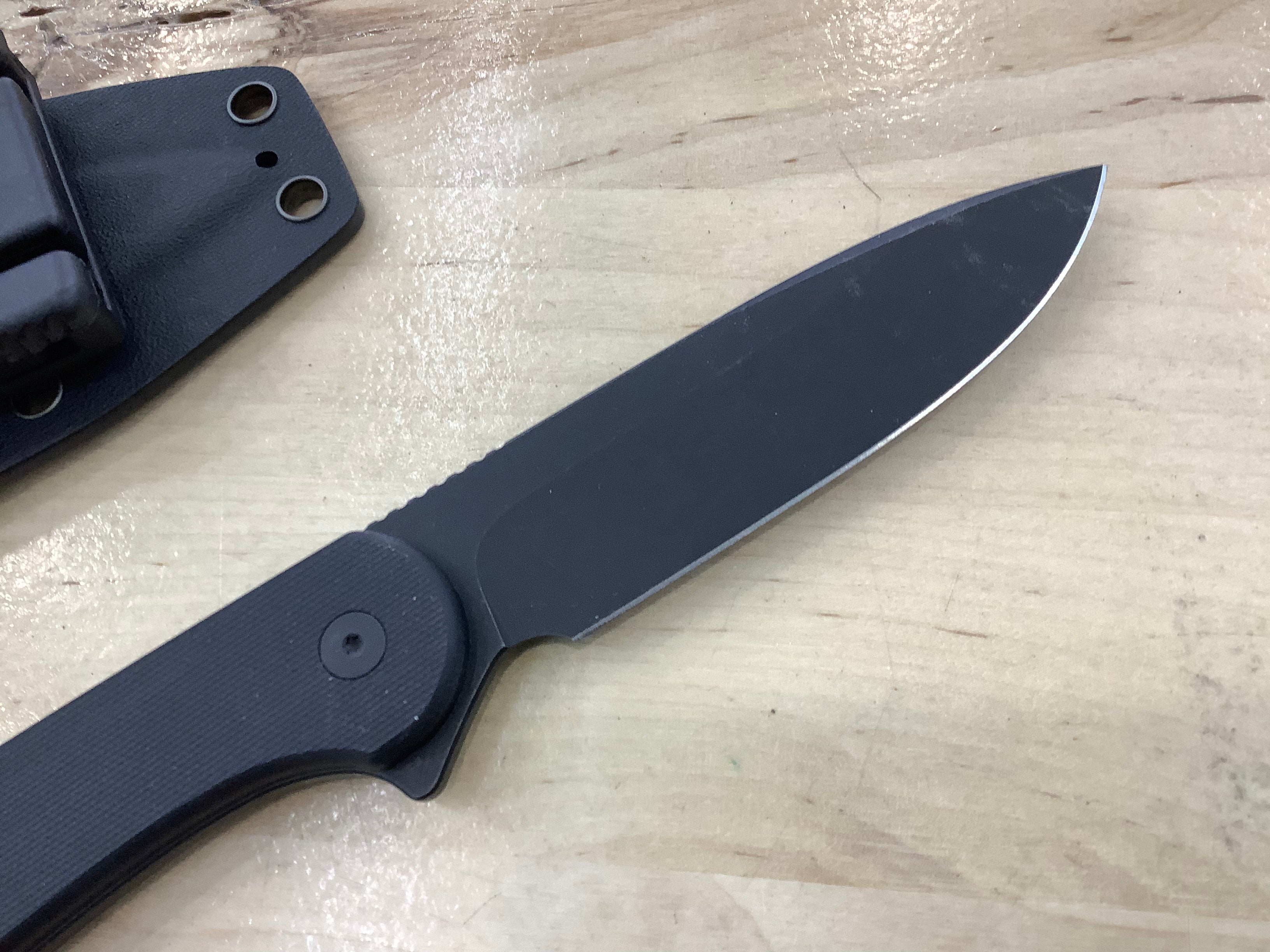 CIVIVI Fixed Blade Elementum Tactical Knife Black G10 Handle (3.98" D2 Black Blade) C2105A