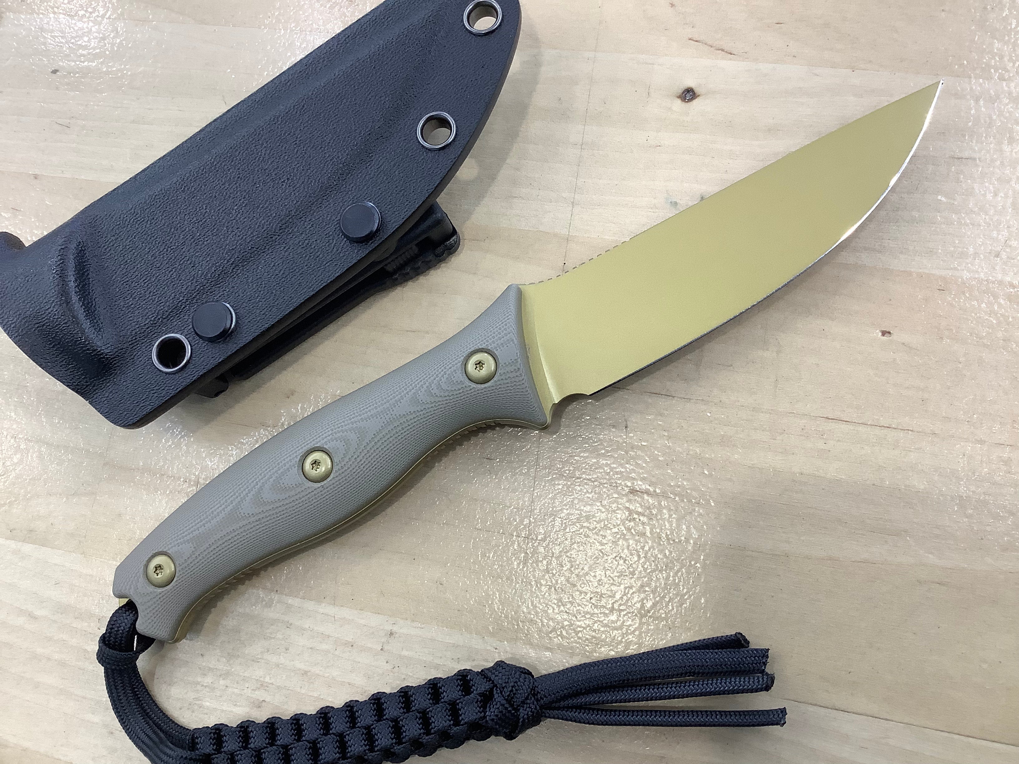 CIVIVI Stormridge Fixed Blade Knife Tan G10 Handle (3.92" Desert Tan Stonewashed Nitro-V Blade), With 1PC Black Lanyard, Black Kydex Sheath and T-Clip C23041-2