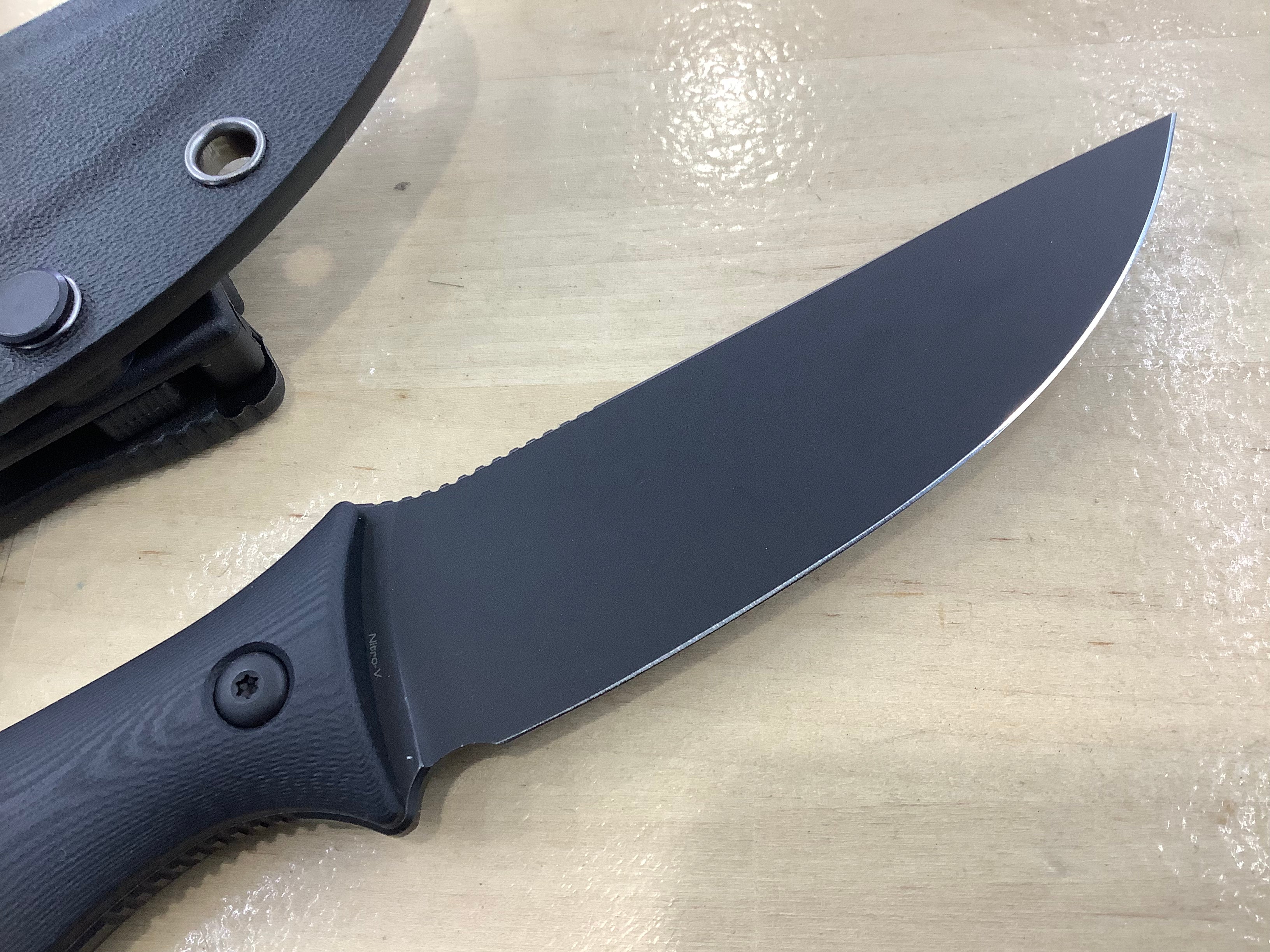 CIVIVI Stormridge Fixed Blade Knife Black G10 Handle (3.92" Black Stonewashed Nitro-V Blade) C23041-1, With 1PC Black Lanyard, Black Kydex Sheath and T-Clip