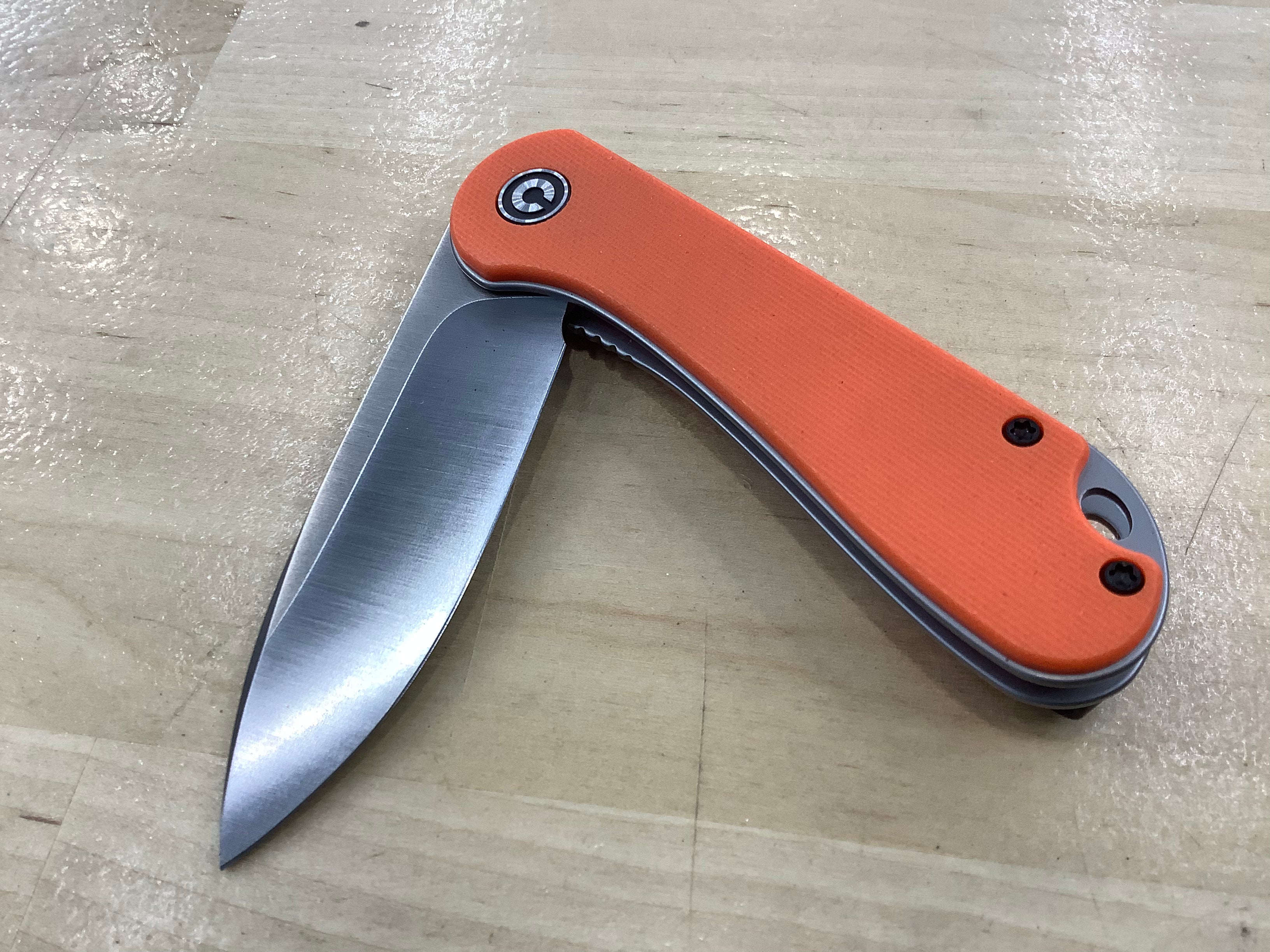 Elementum Orange G-10 Satin D2 Blade C907R