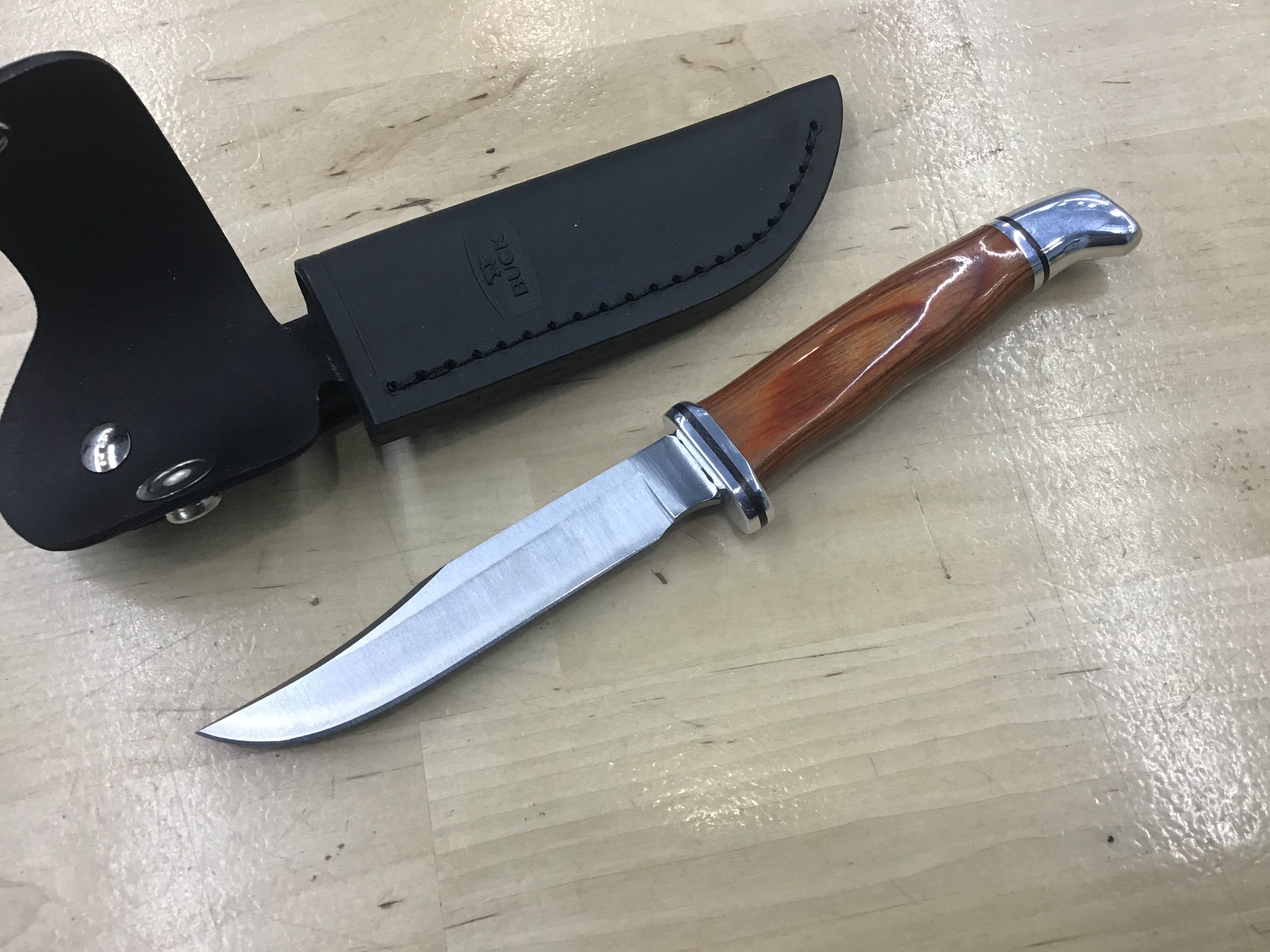 Buck 102 Woodsman Knife 420HC - DymaLux Cocobolo Heritage Handle