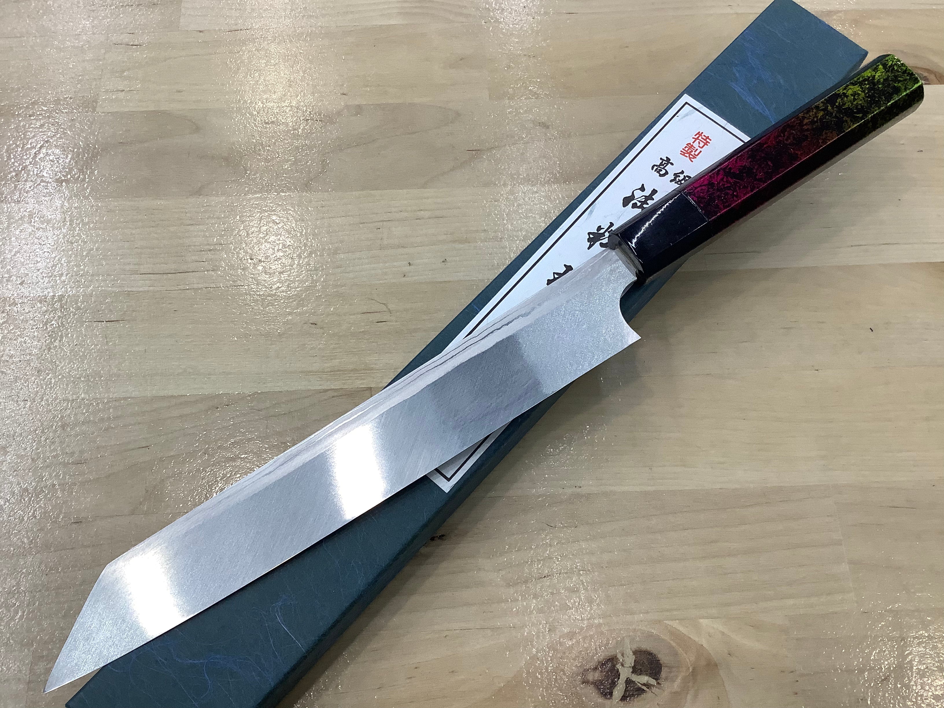 Hideo Kitaoka Kiritsuke Yanigiba Lacquer Octagonal Handle 230mm (9”)