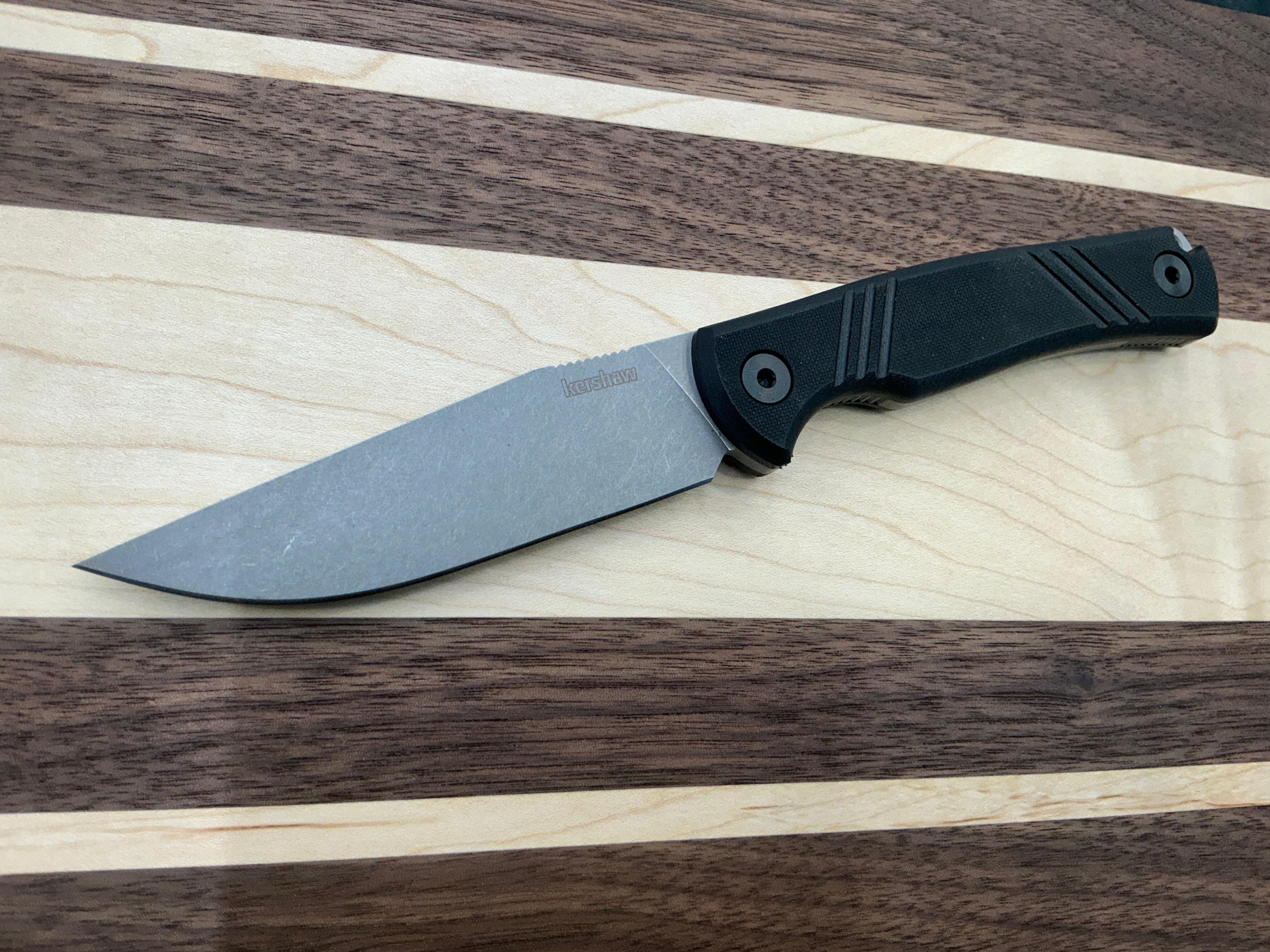 Kershaw Pack Mule Fixed Blade Knife Black G-10 (3.9" Working) 1089
