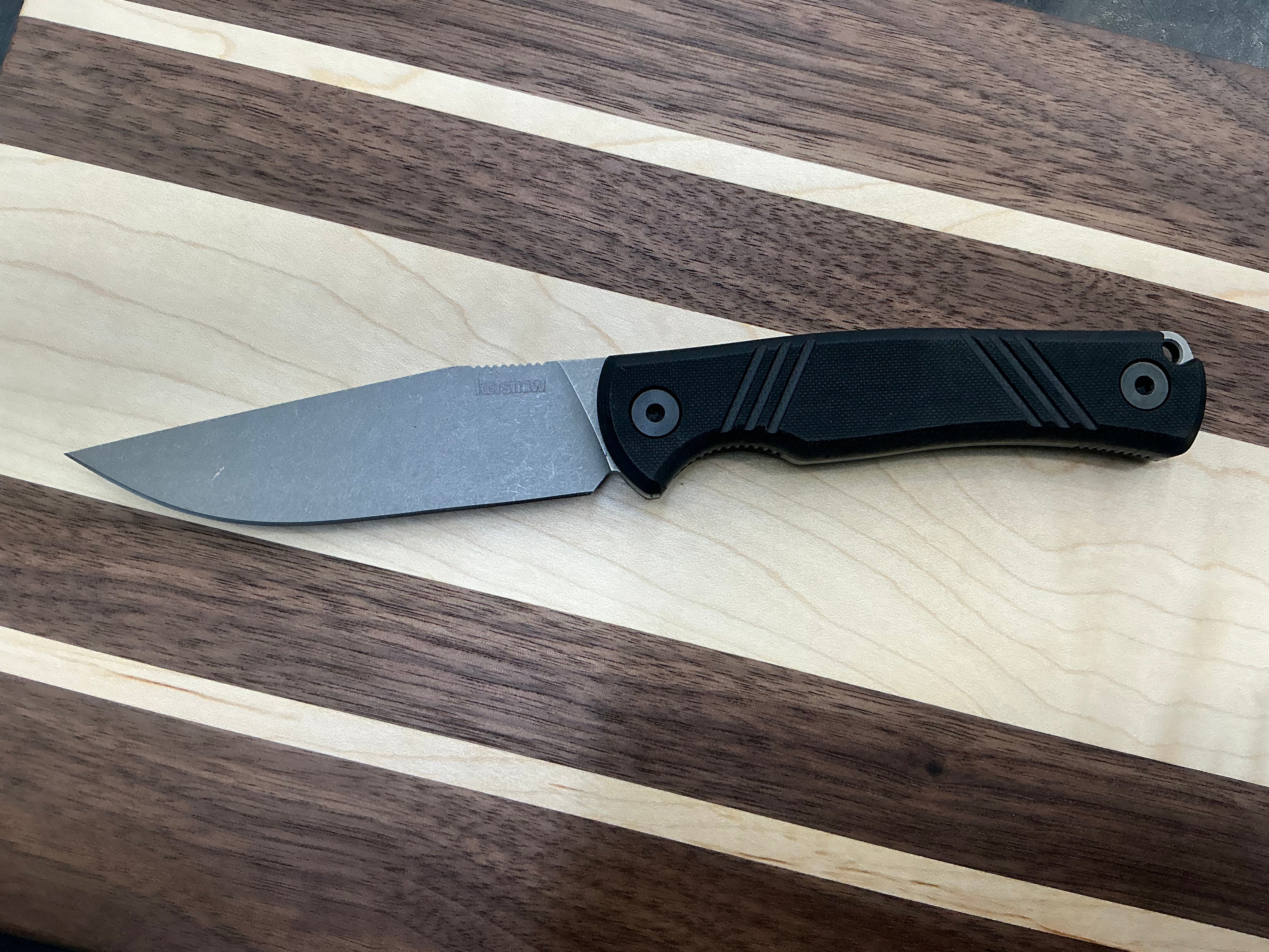Kershaw Pack Mule Fixed Blade Knife Black G-10 (3.9" Working) 1089