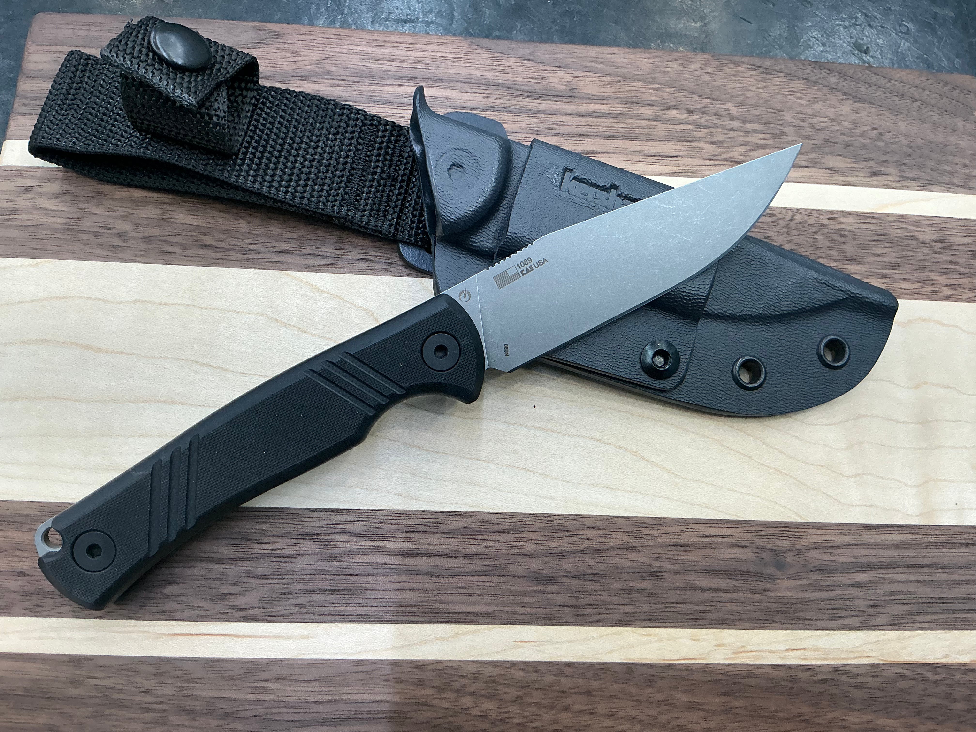 Kershaw Pack Mule Fixed Blade Knife Black G-10 (3.9" Working) 1089