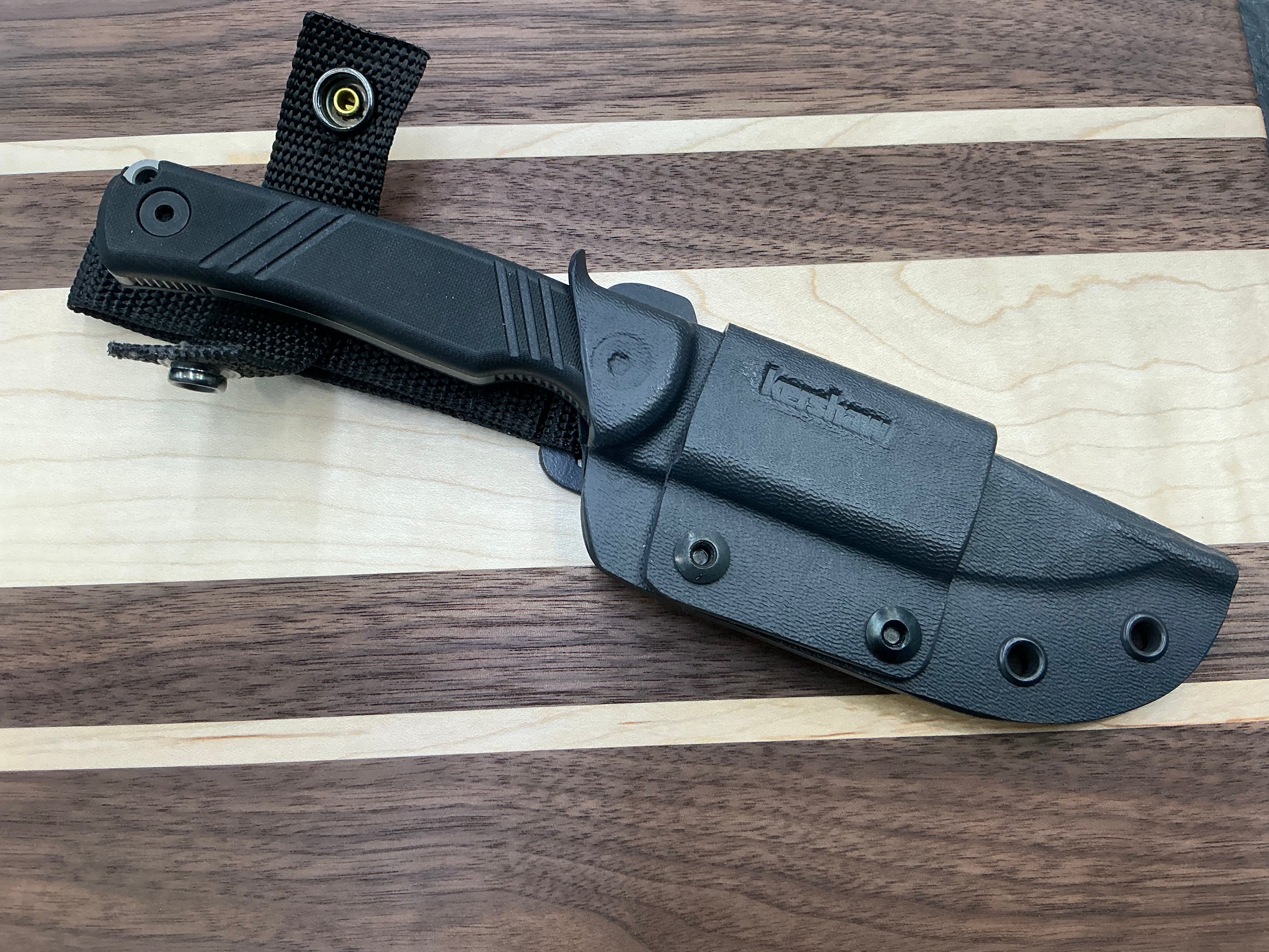 Kershaw Pack Mule Fixed Blade Knife Black G-10 (3.9" Working) 1089