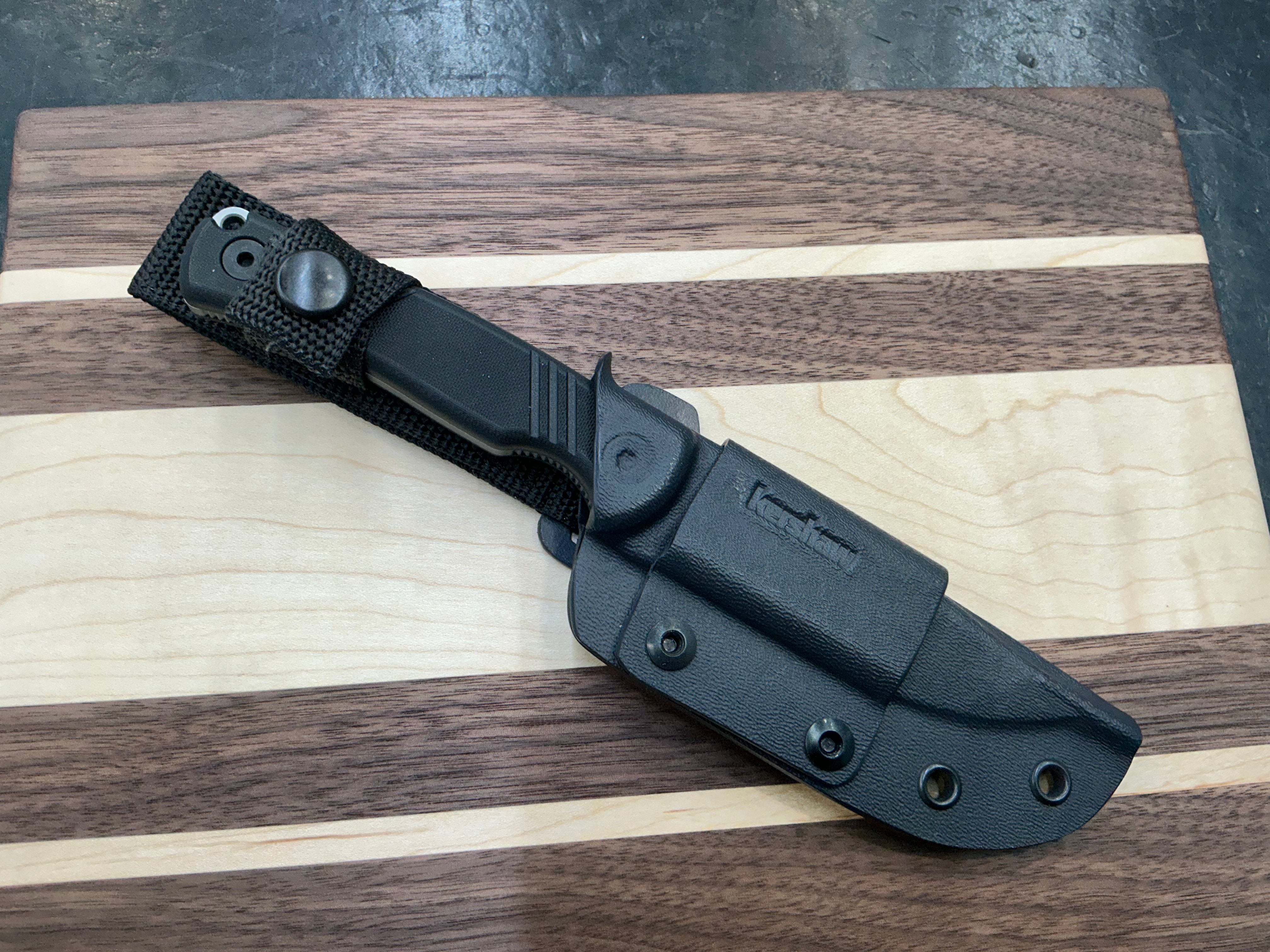 Kershaw Pack Mule Fixed Blade Knife Black G-10 (3.9" Working) 1089