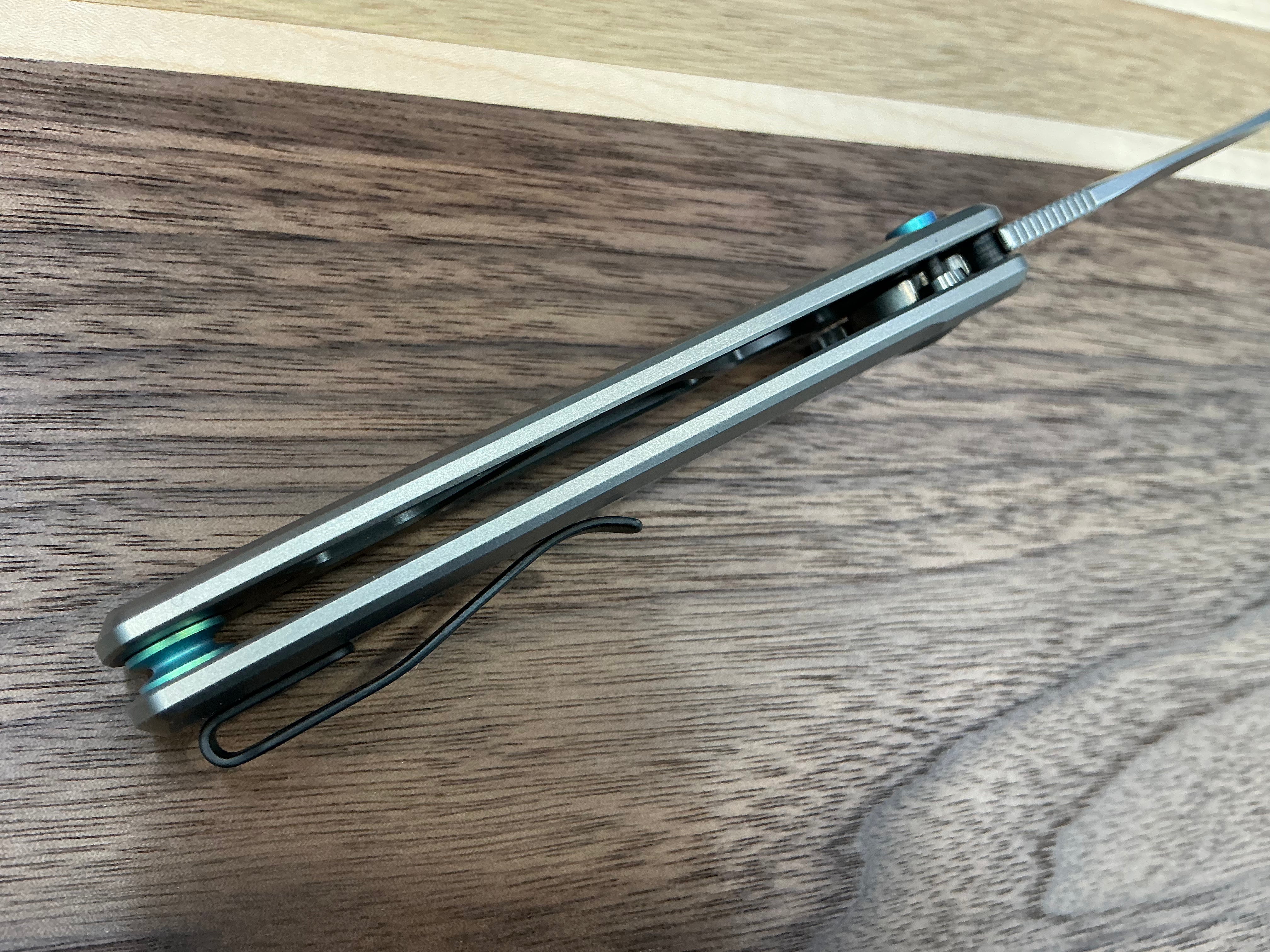 Zero Tolerance 0044 Button Lock Knife Gray Titanium (3.25" Satin) ZT