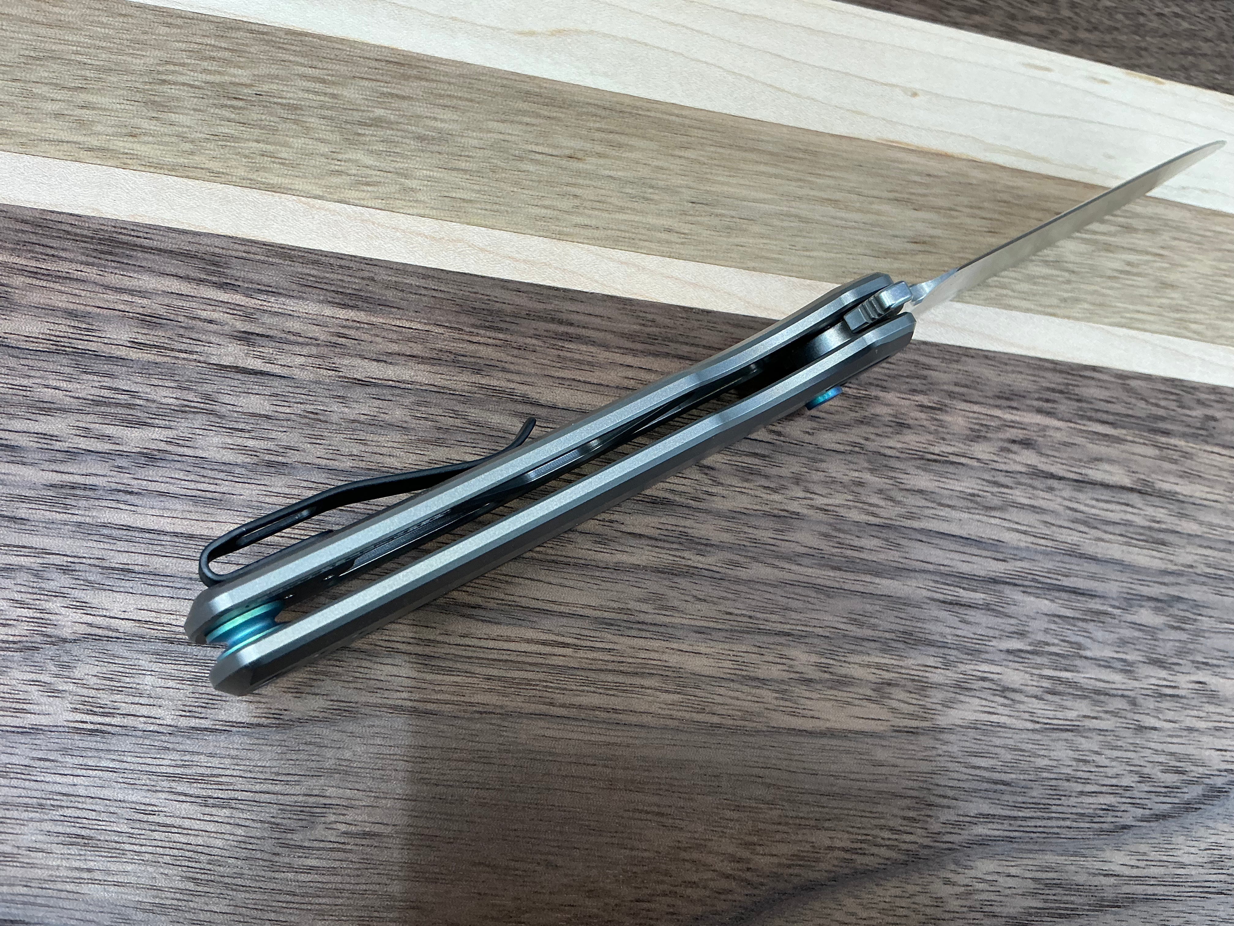 Zero Tolerance 0044 Button Lock Knife Gray Titanium (3.25" Satin) ZT