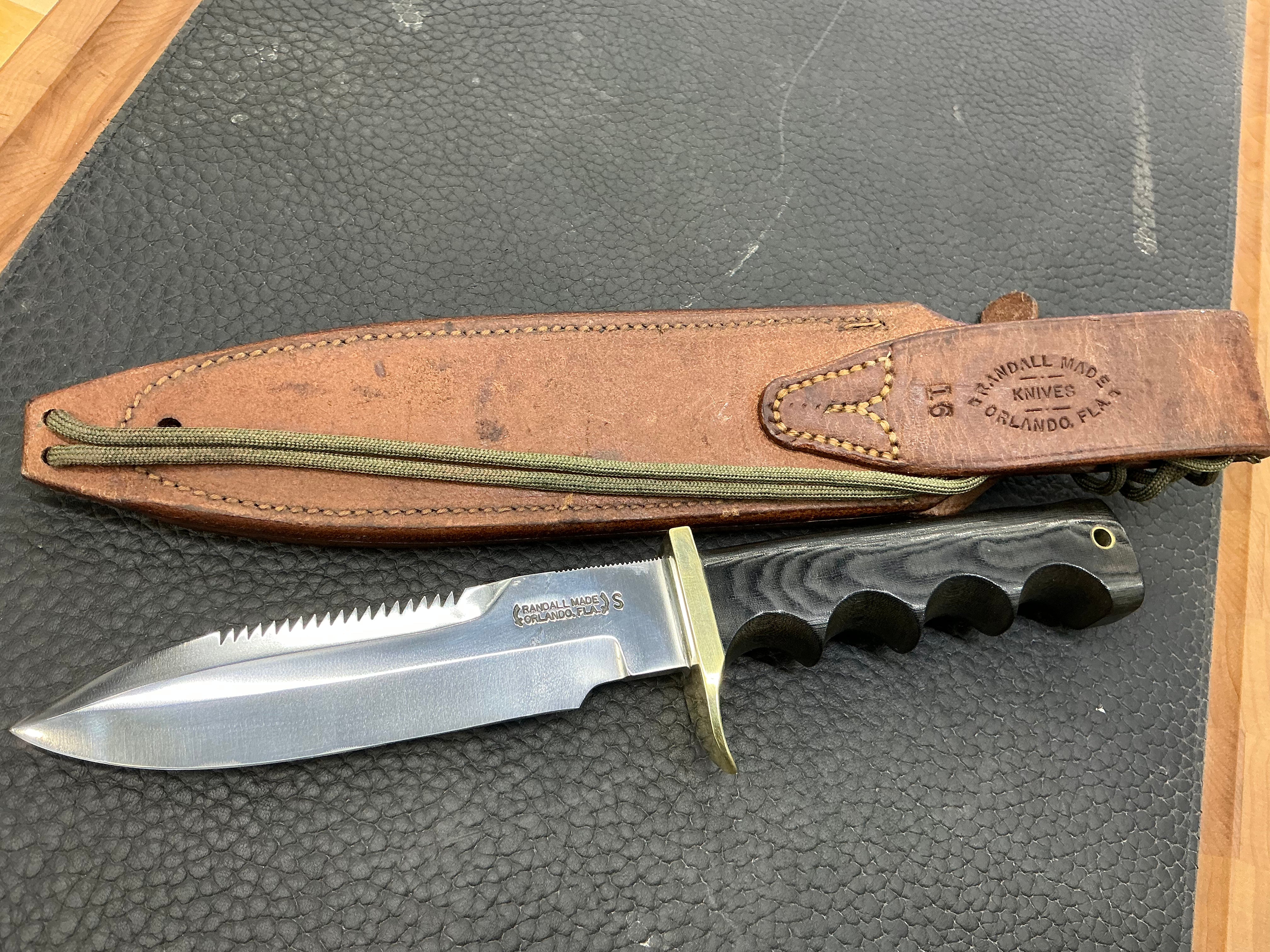 Randall Knives Model 16 Stainless-serrated back