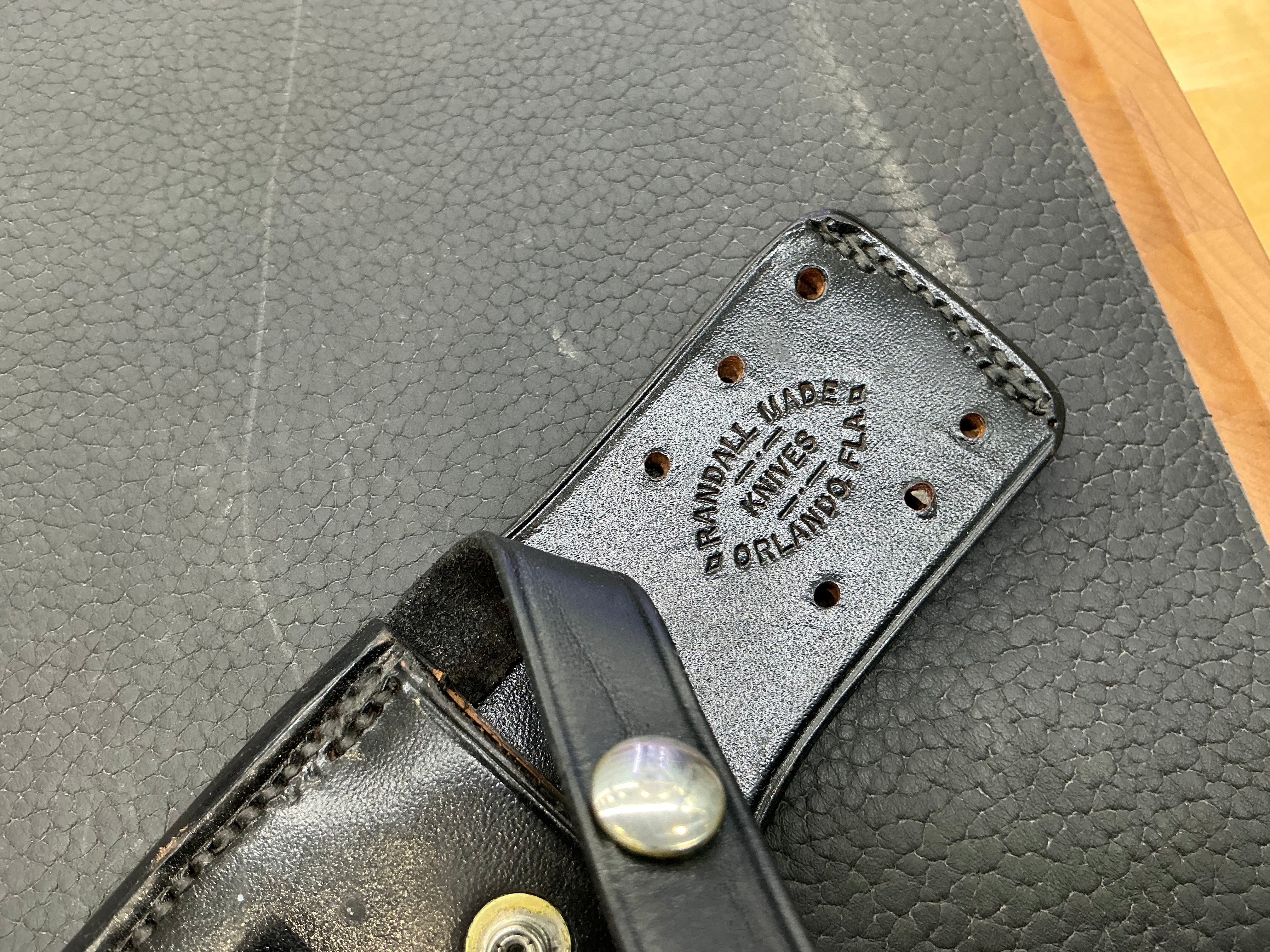 Vietnam Era Randall Made Knives Stainless Model 18-7.5 w/Original Sheath & Stone