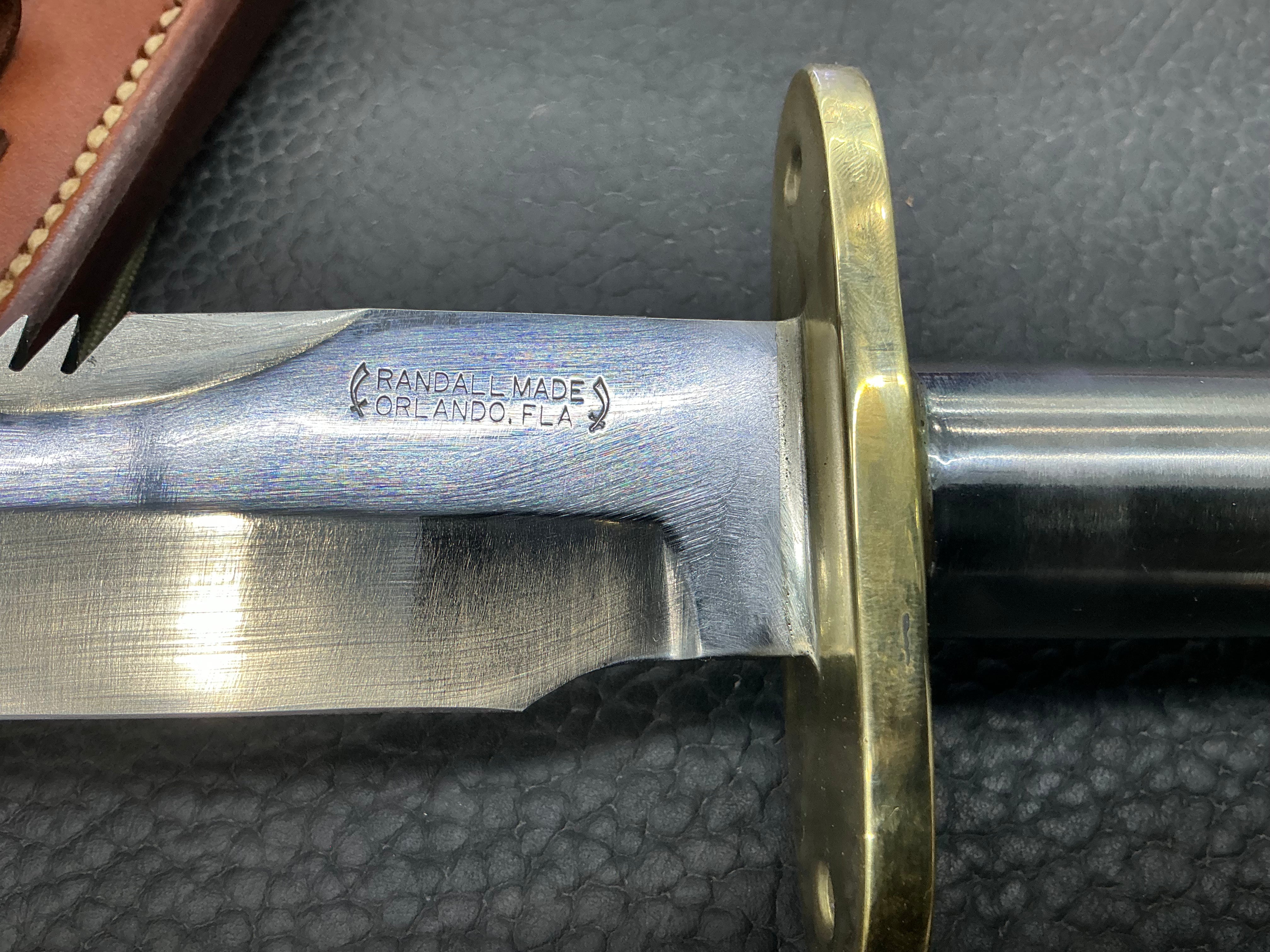 Vietnam Era Randall Made Knives Model 18-7.5 w/Original Sheath & Stone