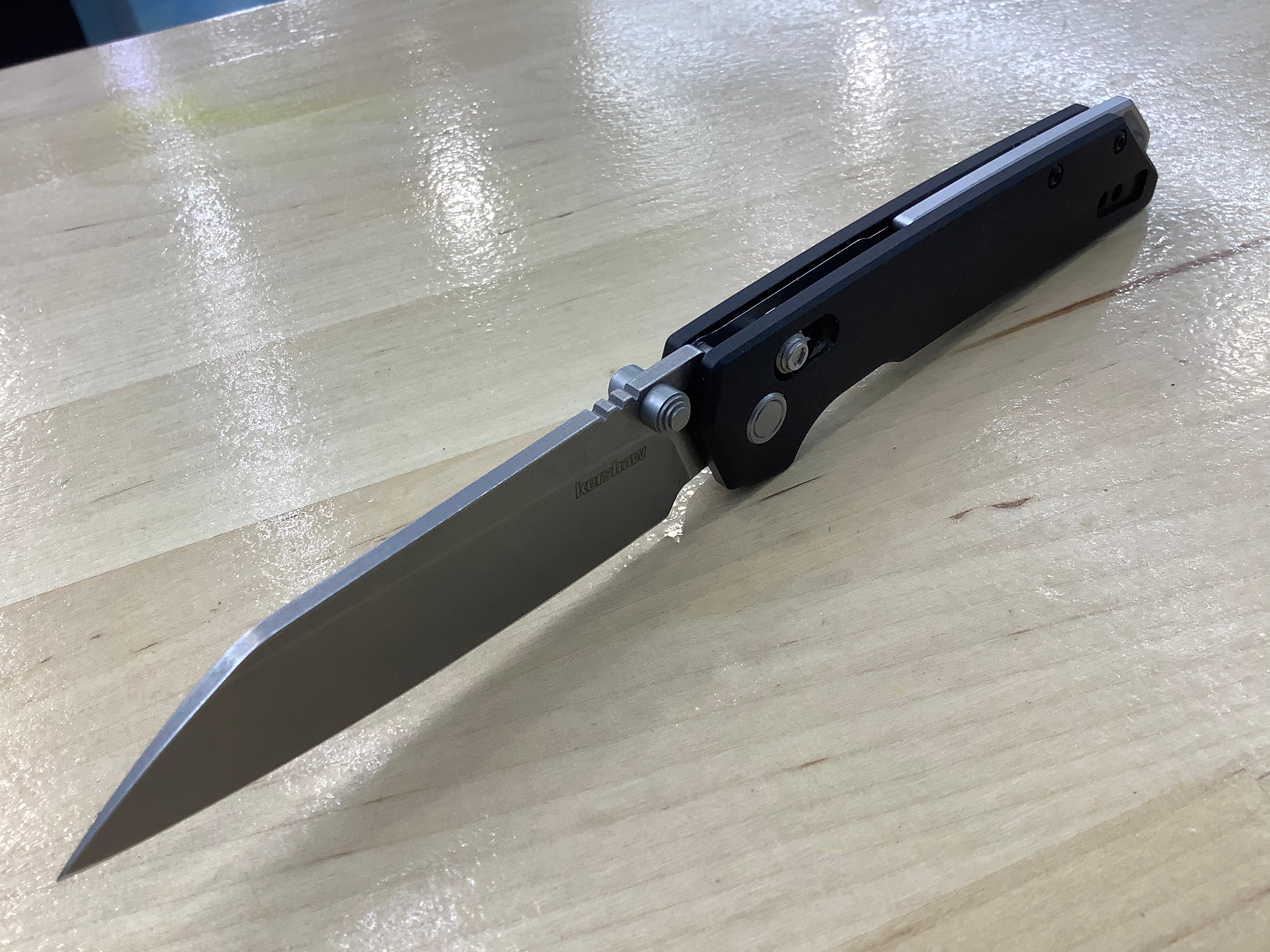 Kershaw Iridium Reverse Tanto Black Aluminum Satin Blade 2038R