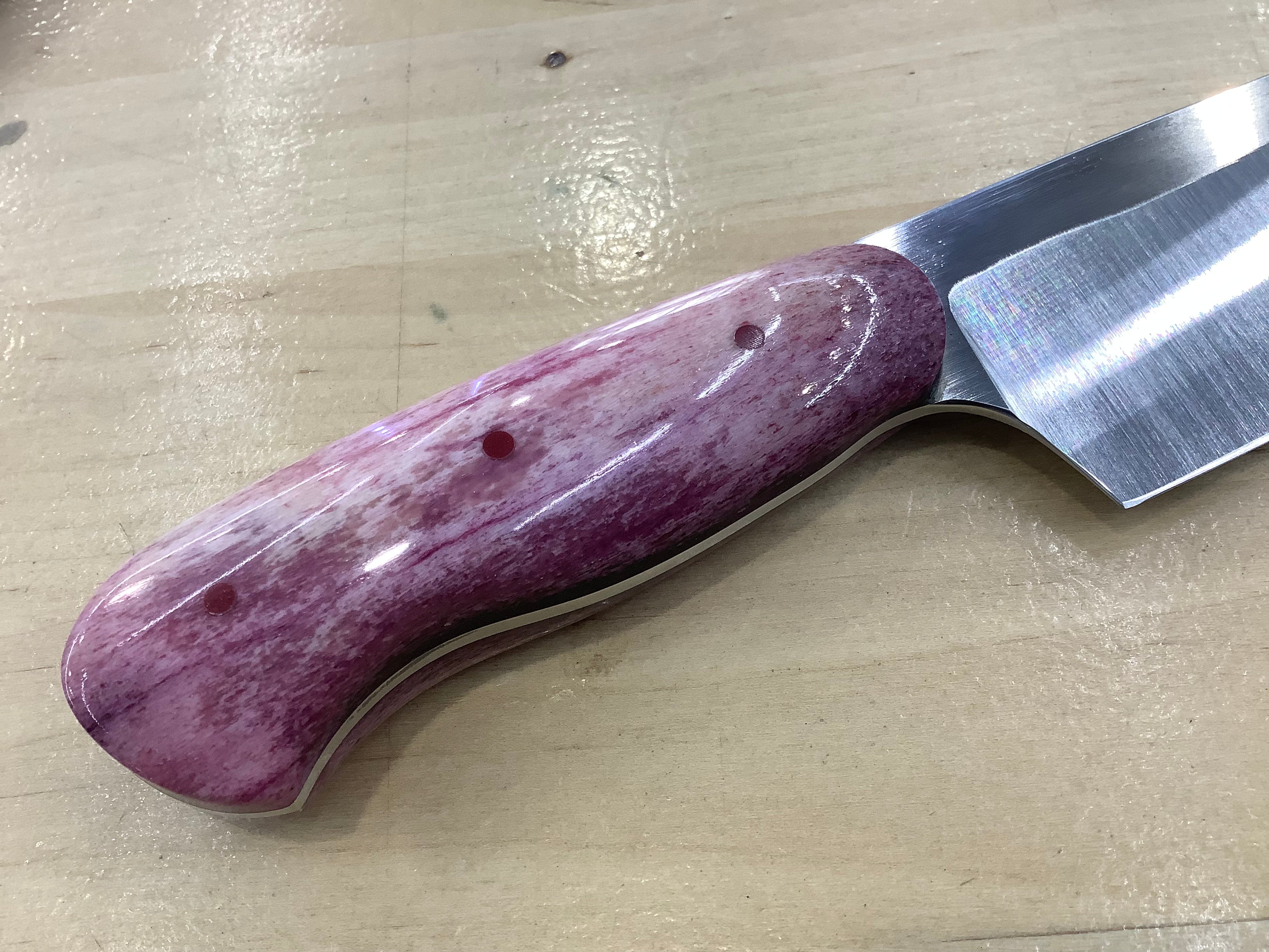 Cuchillo Euro Kitchen Petty en CPM MagnaCut Fushia Jirafa Hueso