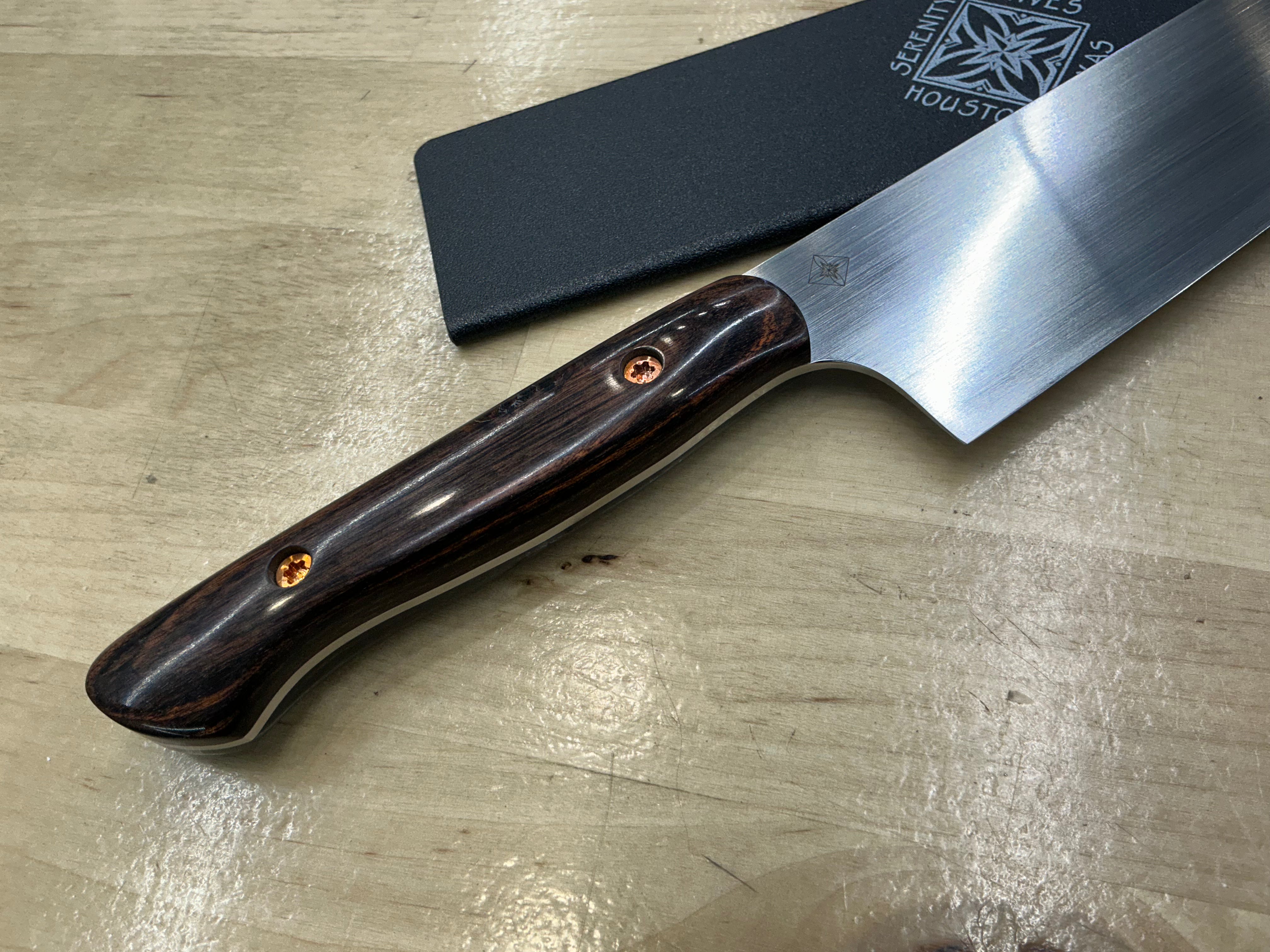 Walnut Santoku - CPM154 - Liberty Wood Handle