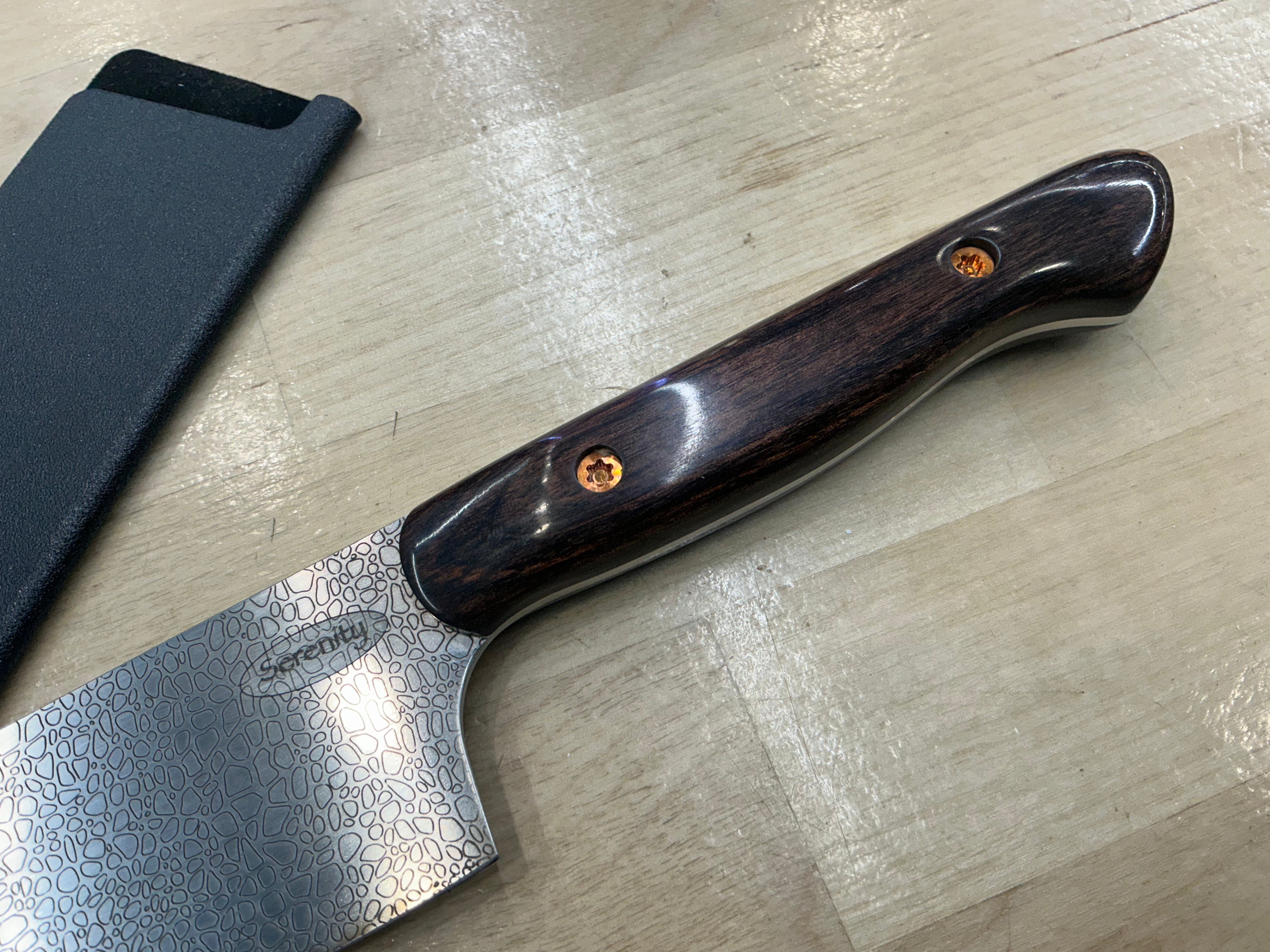 Pebble Santoku - CPM154 - Liberty Wood Handle