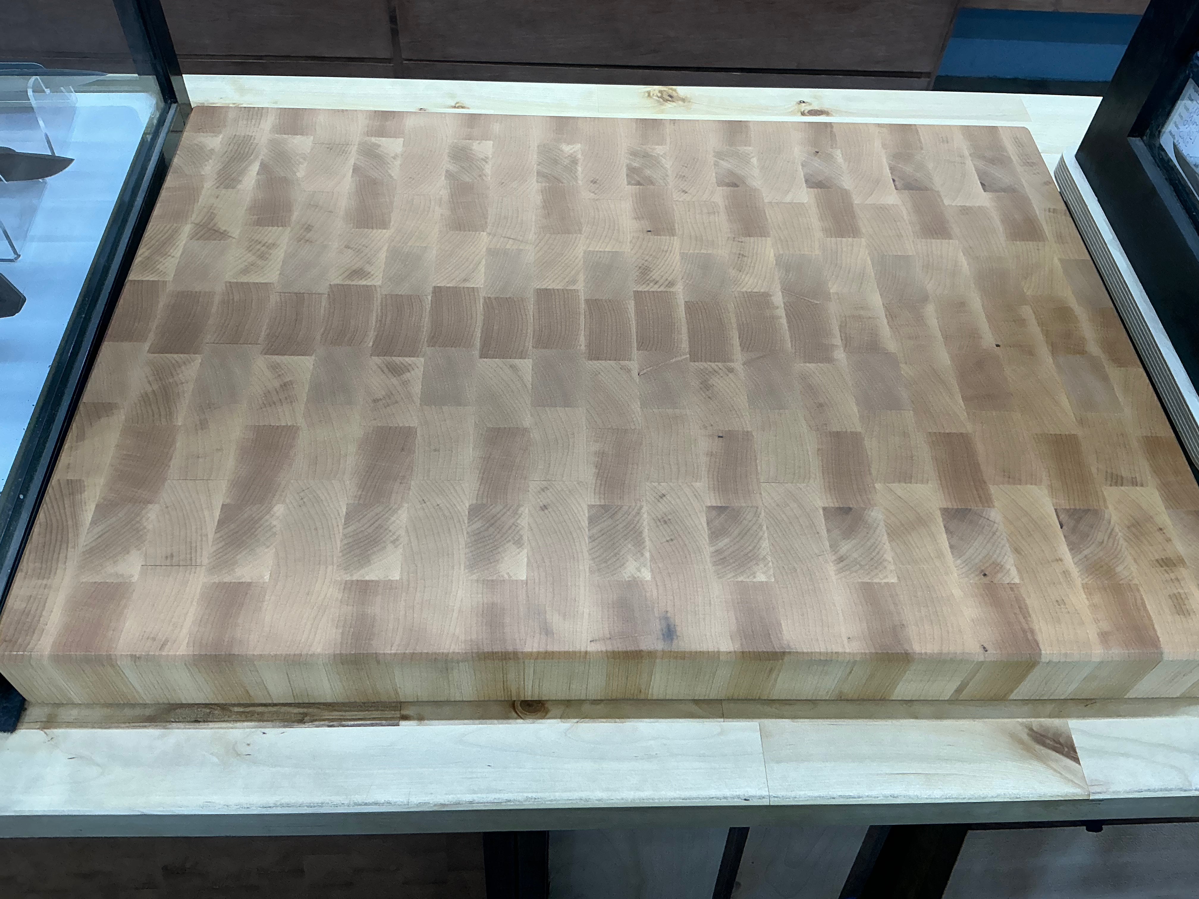 8HME Maple End-Grain XL Cutting Board with Juice Groove