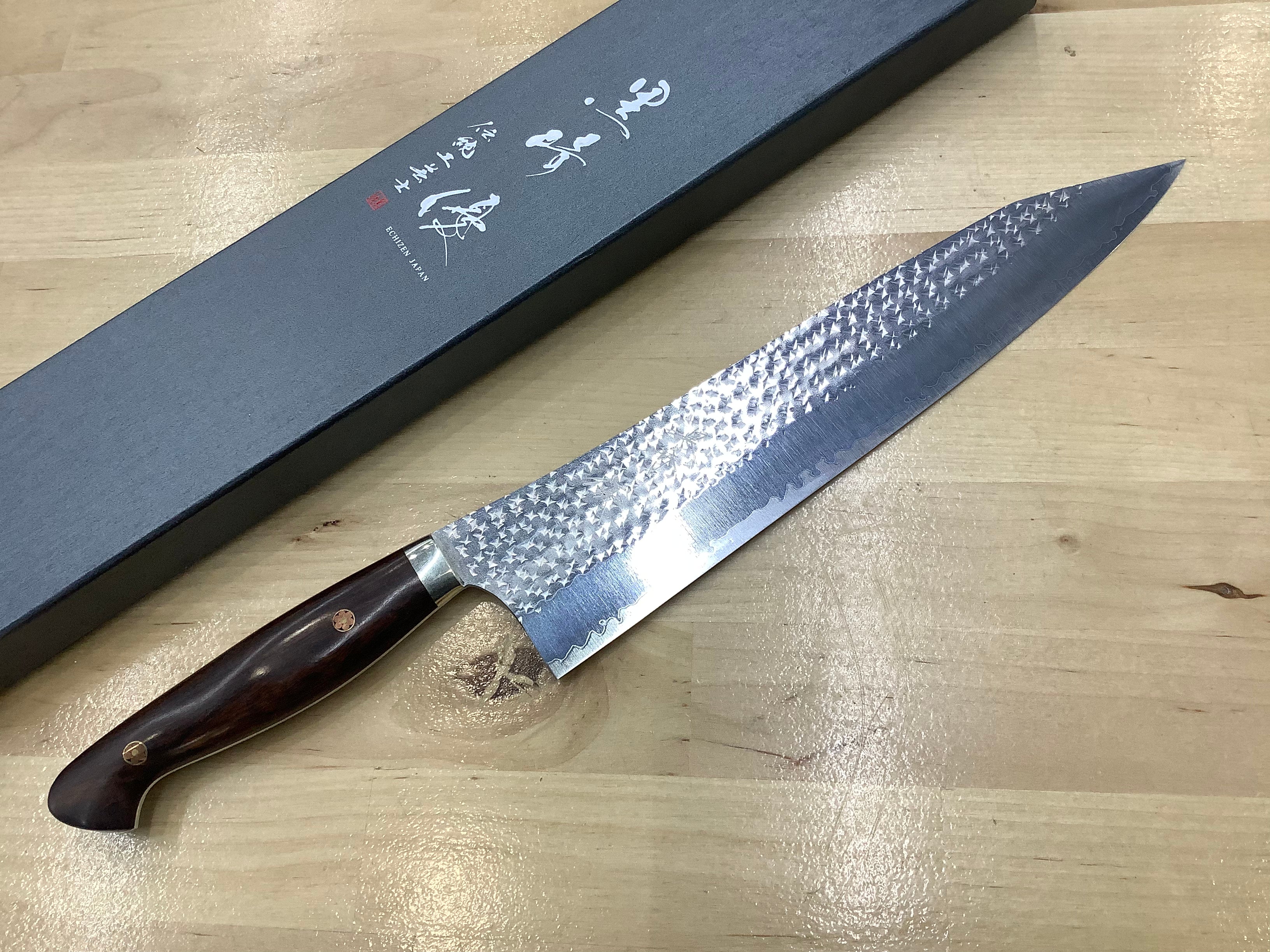 Couteau de chasse Yu Kurosaki R2 Senko Gyuto 270 mm avec manche en bois de fer occidental