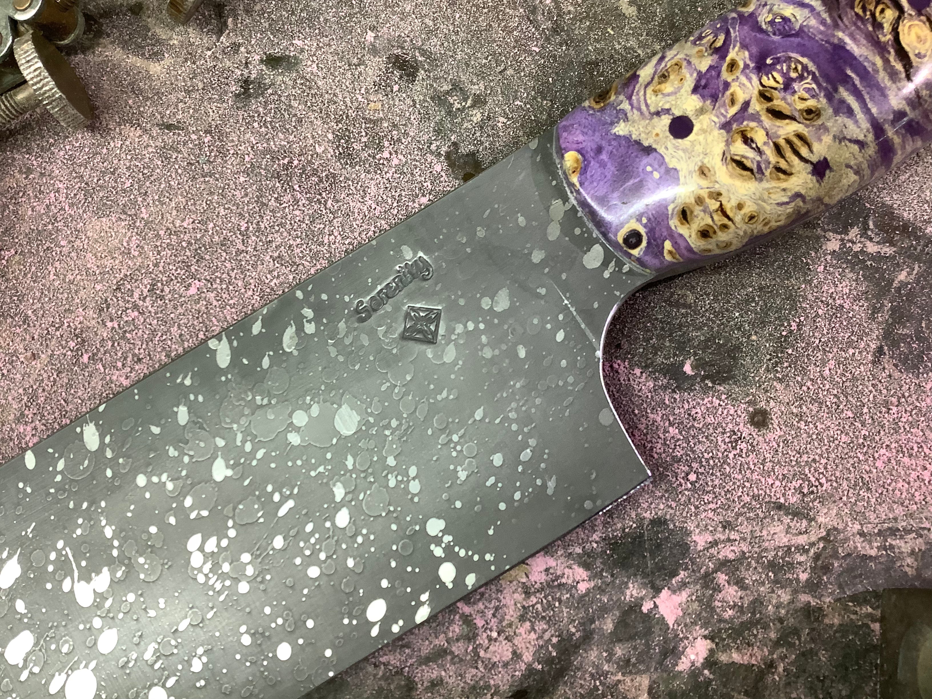 Kiritsuke Gyuto - CPM MagnaCut - Loupe de négondo violet