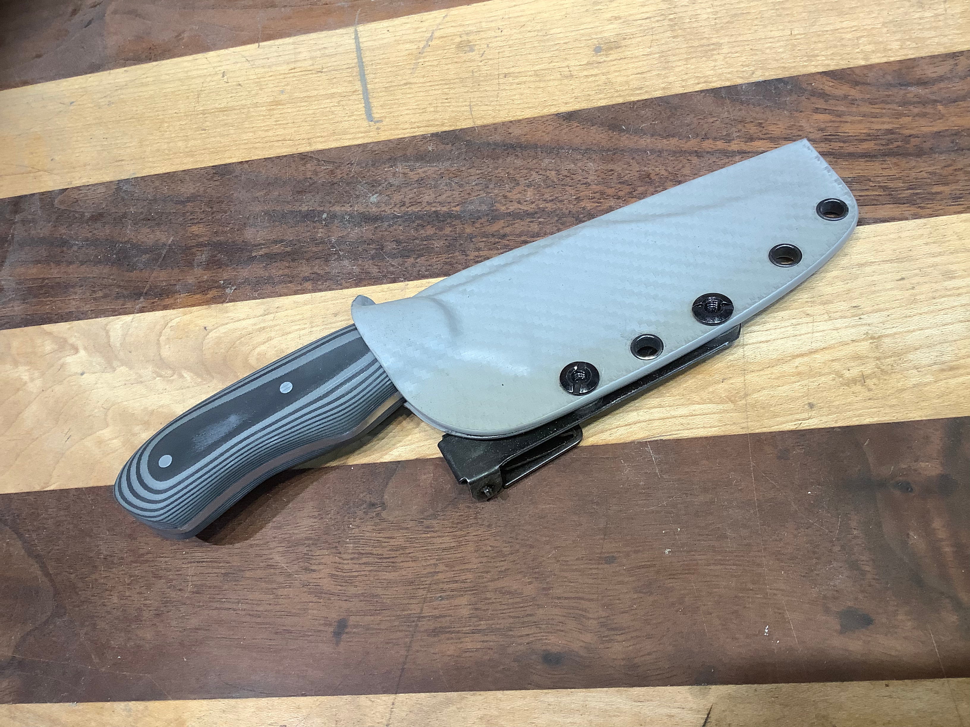 Skinner Knife in CPM154 Suretouch Handle with Asymmetric Laser engraving