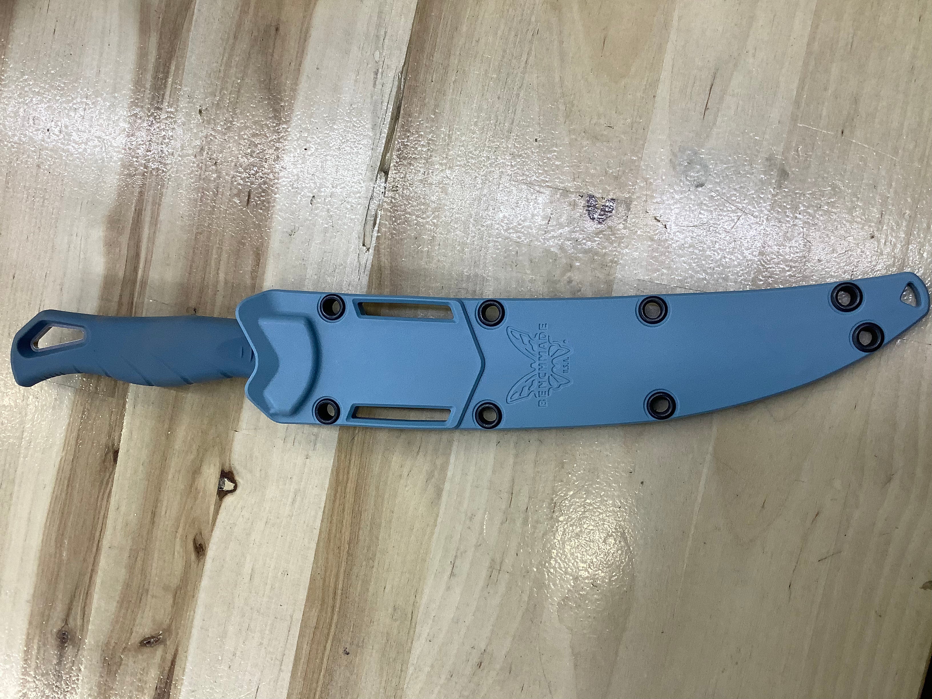 Couteau à fileter à lame fixe Benchmade Fishcrafter bleu (7" Stonewash) 18010