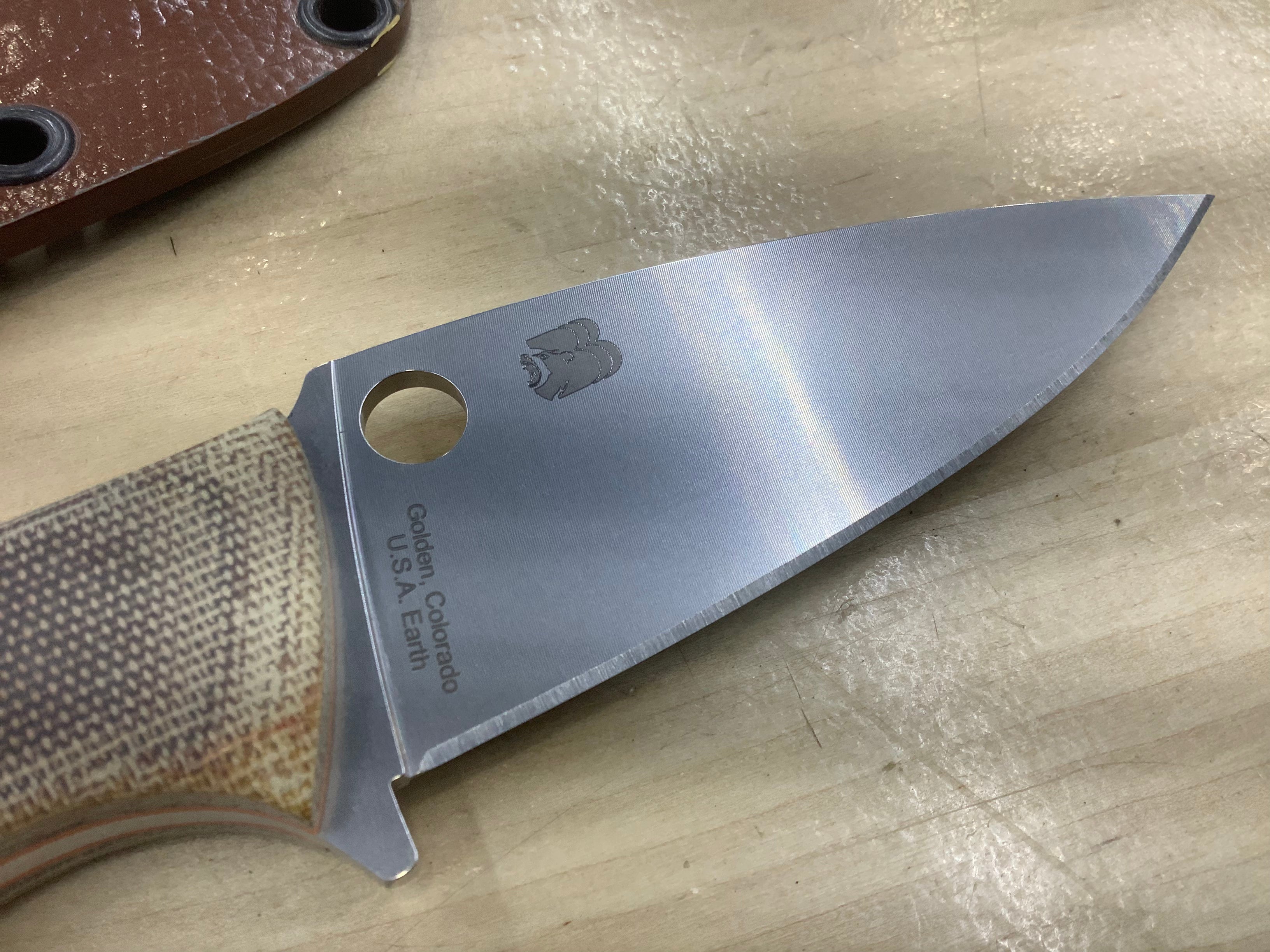 Casco Spyderco Custom Mule Team CPM 15v Micarta