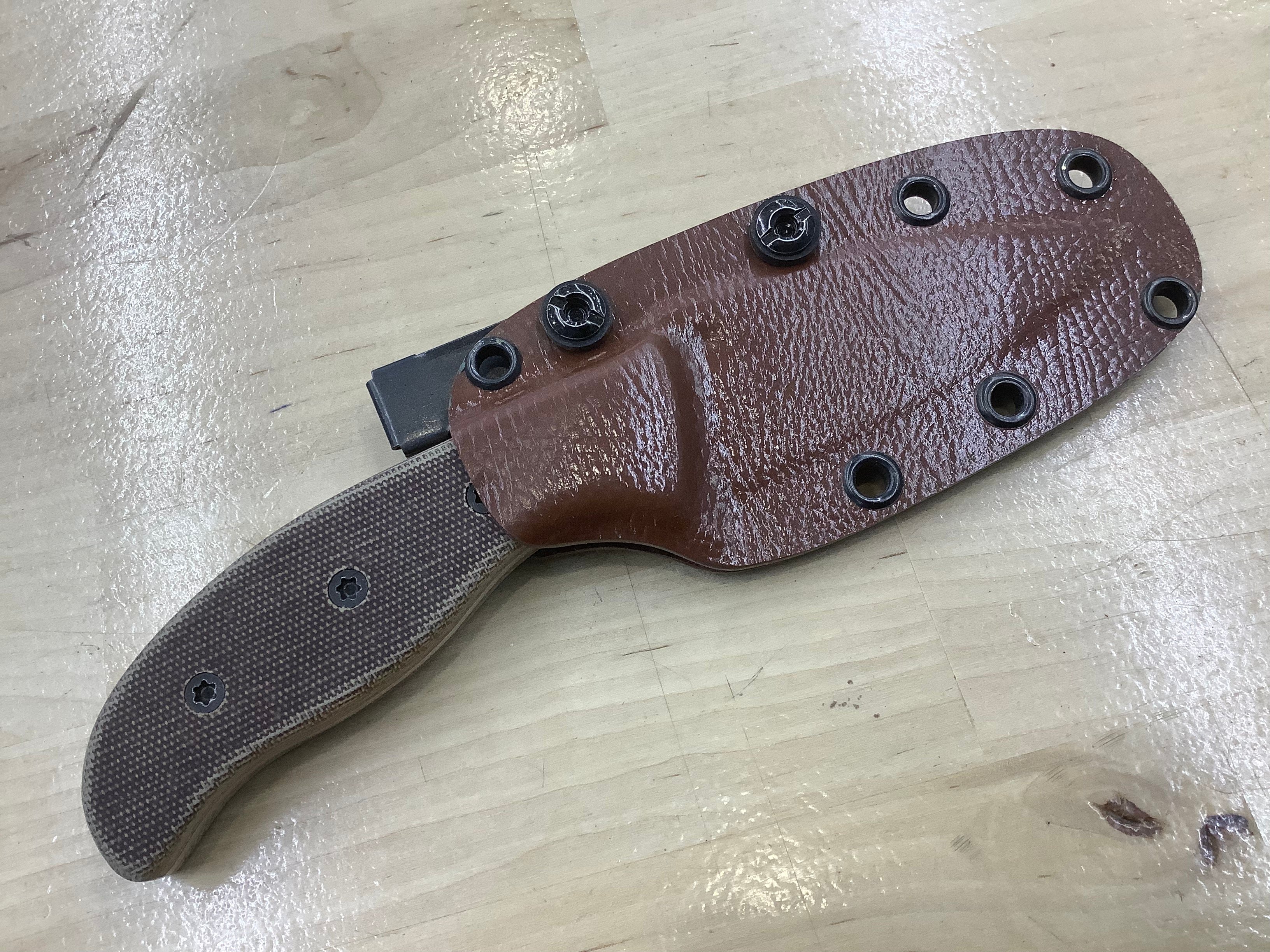 Spyderco Custom Mule Team CPM 15v Micarta