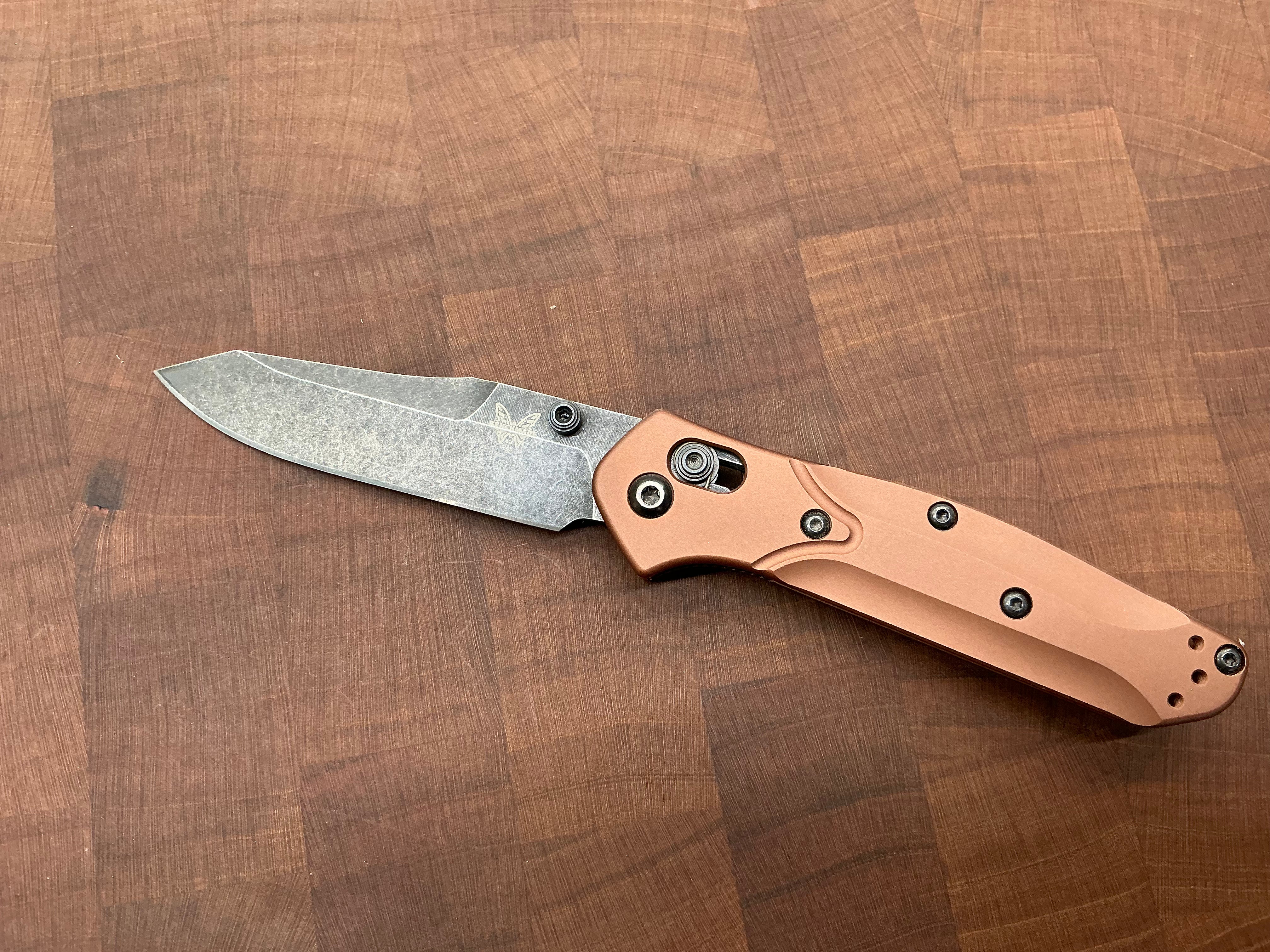 Benchmade Mini Osborne AXIS Lock Knife Burnt Copper AL 945BK-03