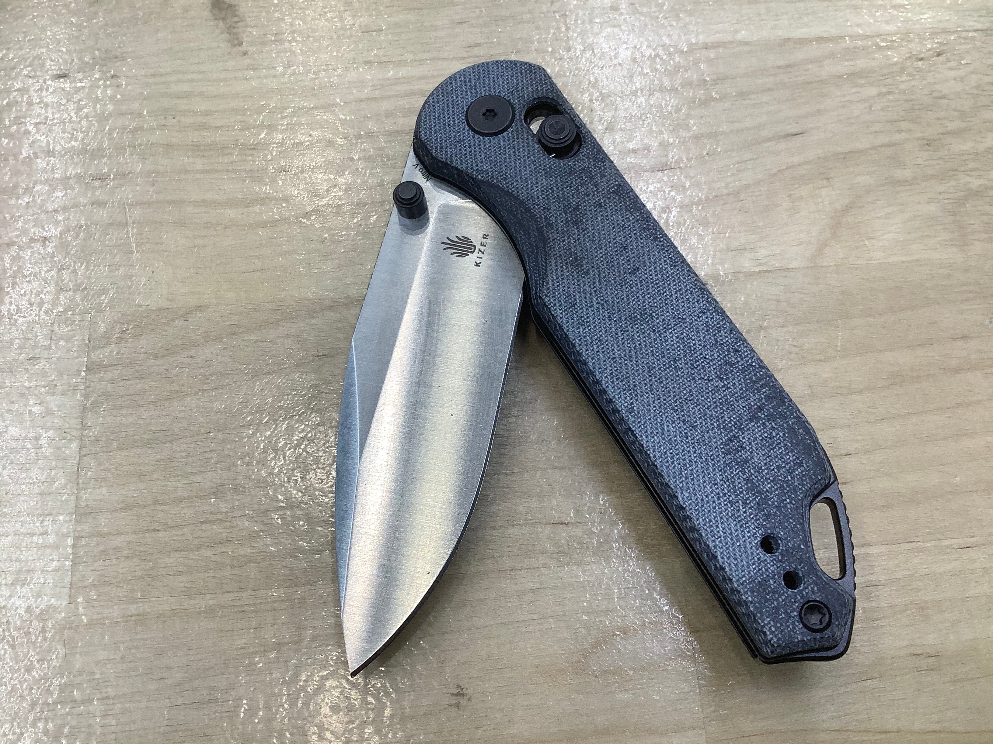 Kizer Vanguard Assassin Clutch Lock Knife Denim Micarta V3549A2