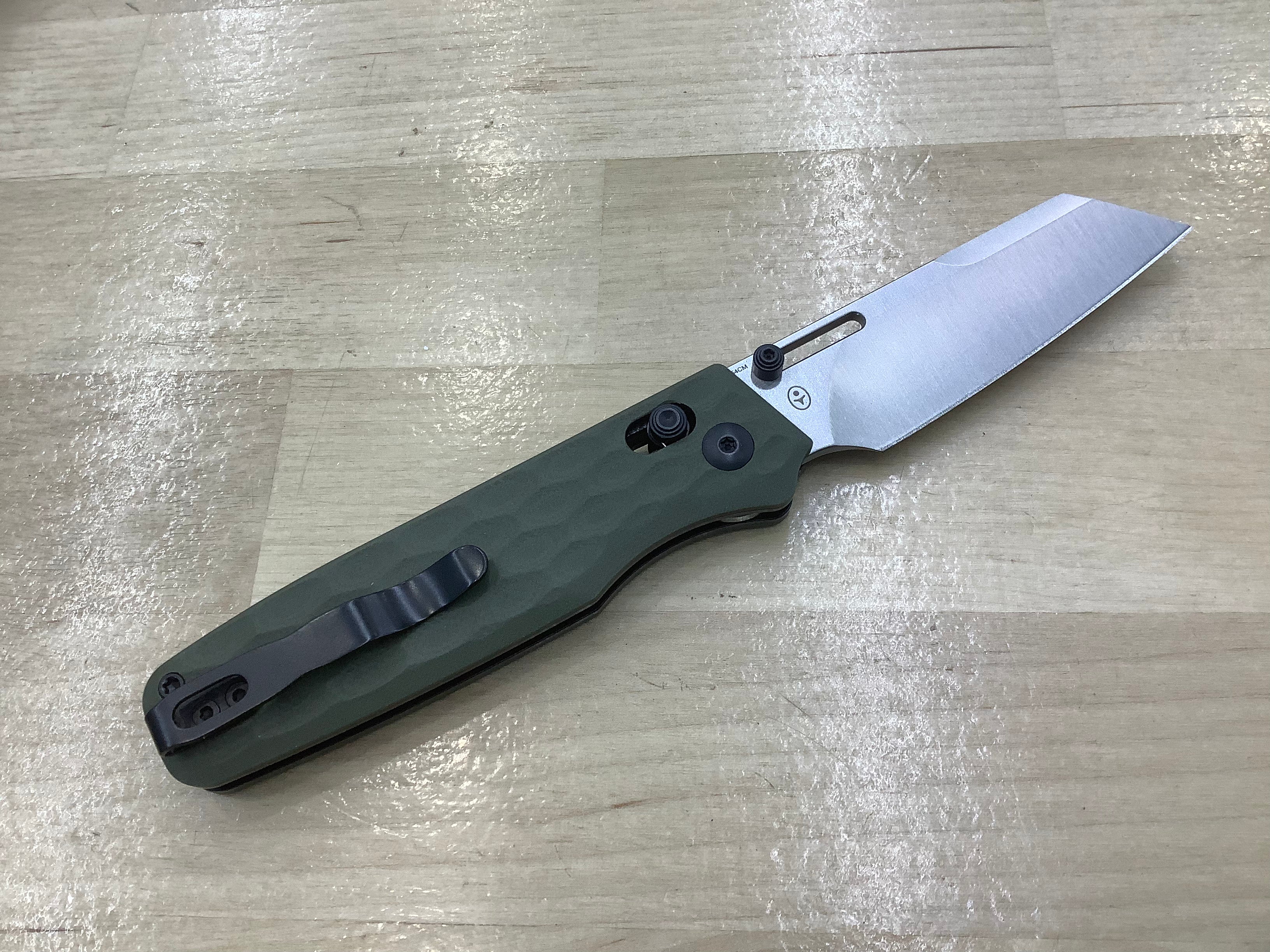 Kizer Vanguard Task 154CM Blade Clutch Lock Green G-10 Handle V3641C3 (3.04" Satin)