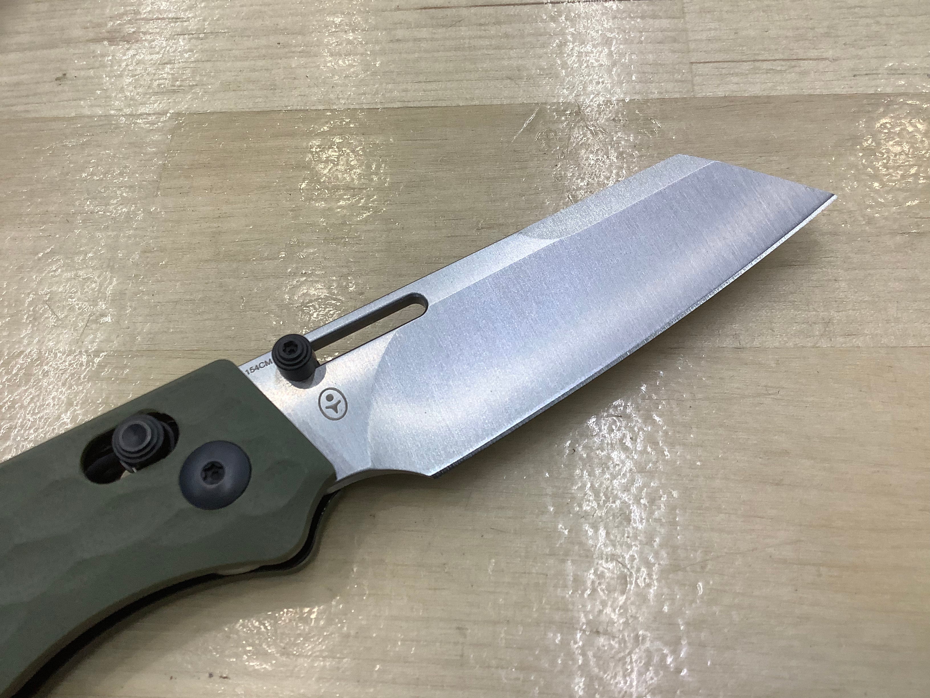 Kizer Vanguard Task 154CM Blade Clutch Lock Green G-10 Handle V3641C3 (3.04" Satin)