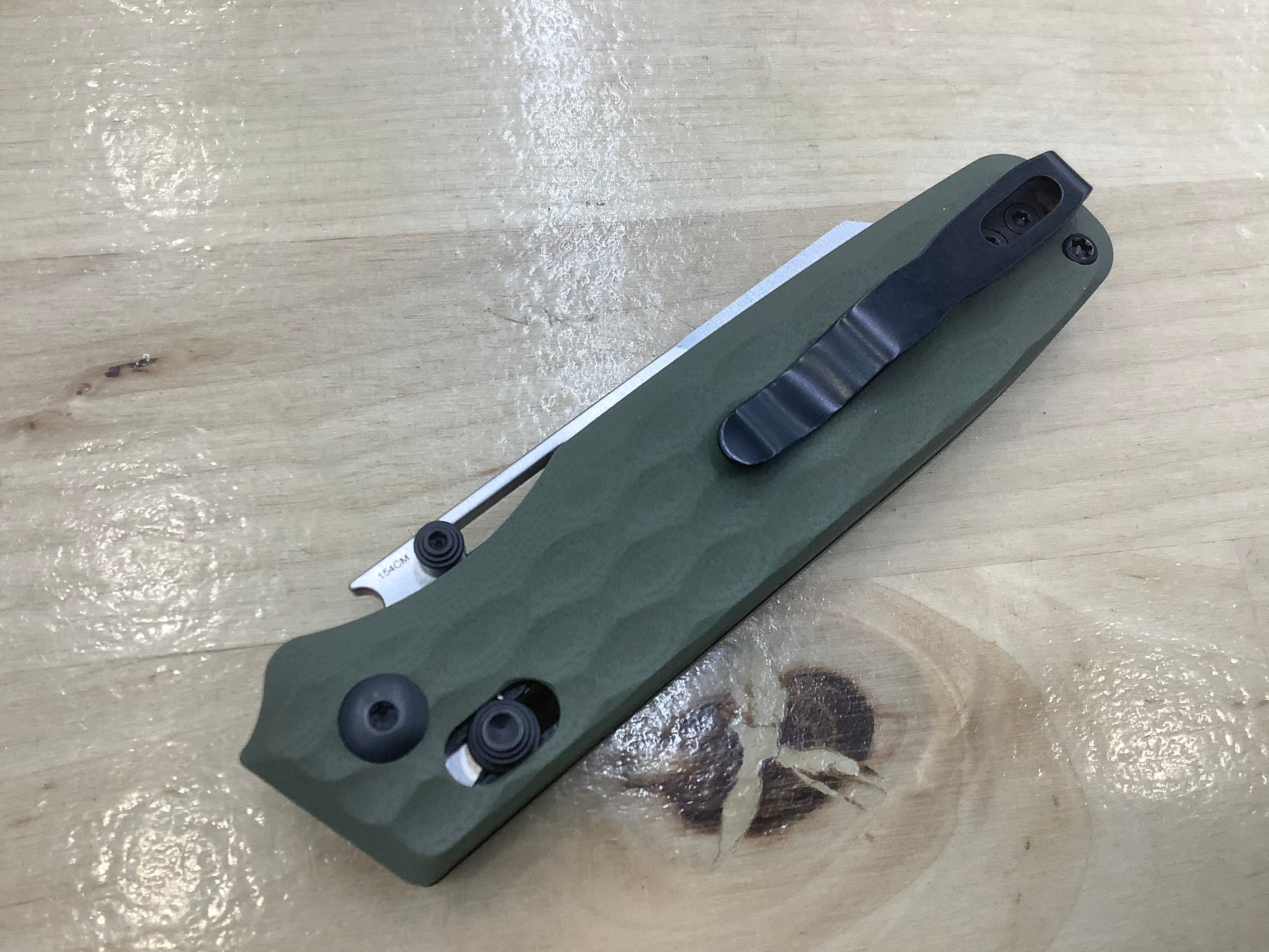 Kizer Vanguard Task 154CM Blade Clutch Lock Green G-10 Handle V3641C3 (3.04" Satin)