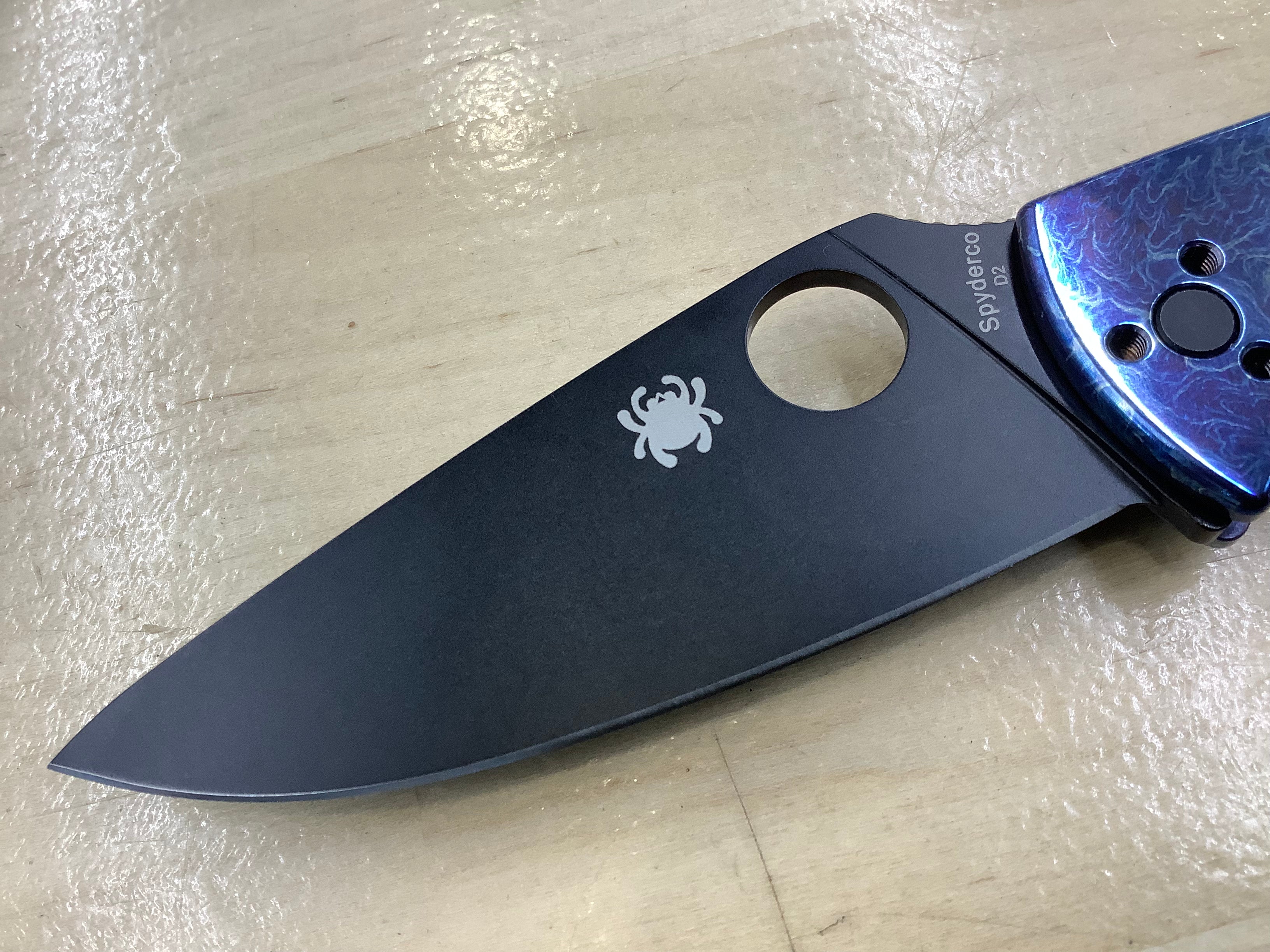 Spyderco Tenacious Titanium Dissary - Black D2 Blade - C122TIBLBKD2P