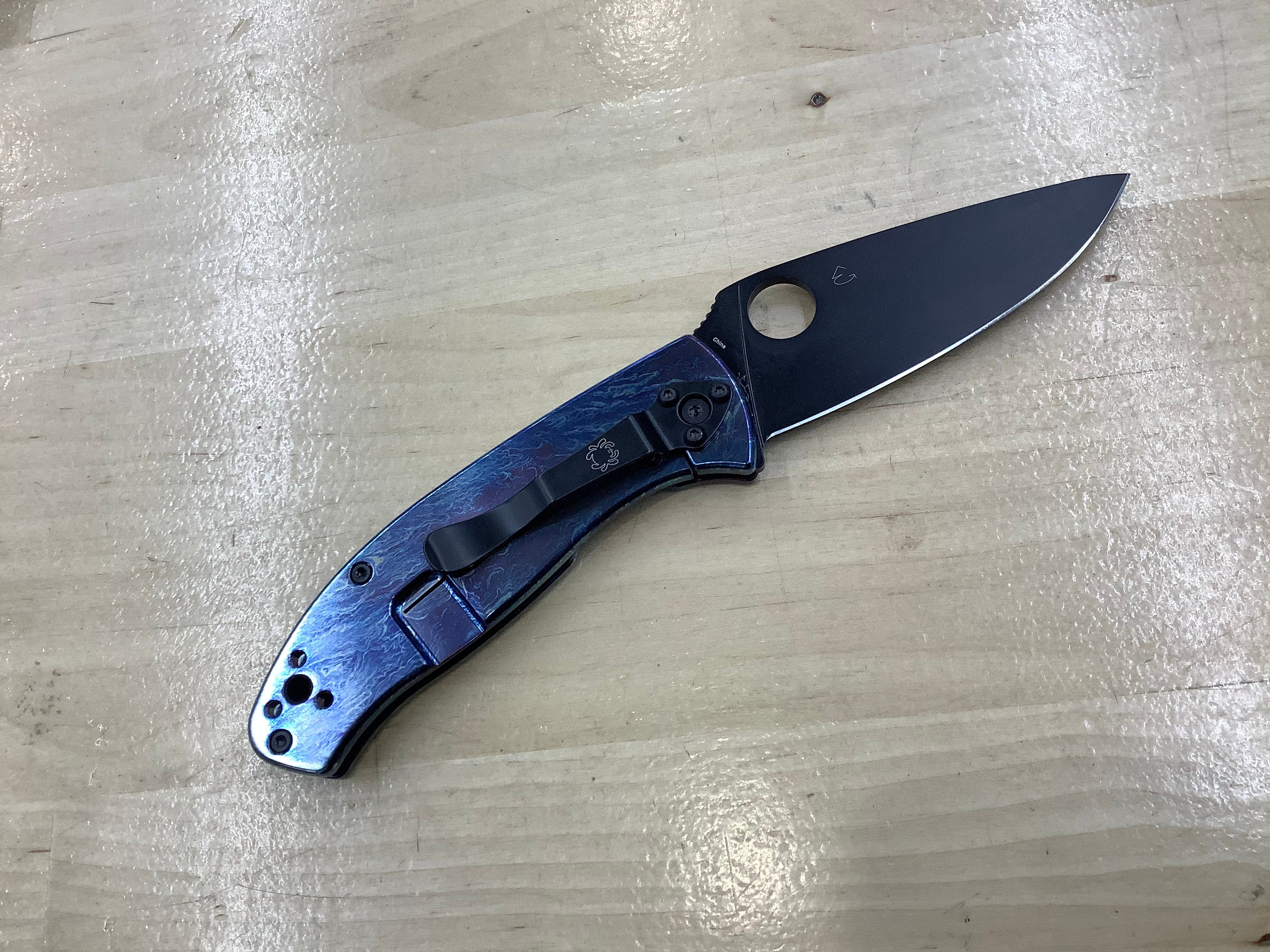 Spyderco Tenacious Titanium Dissary - Black D2 Blade - C122TIBLBKD2P